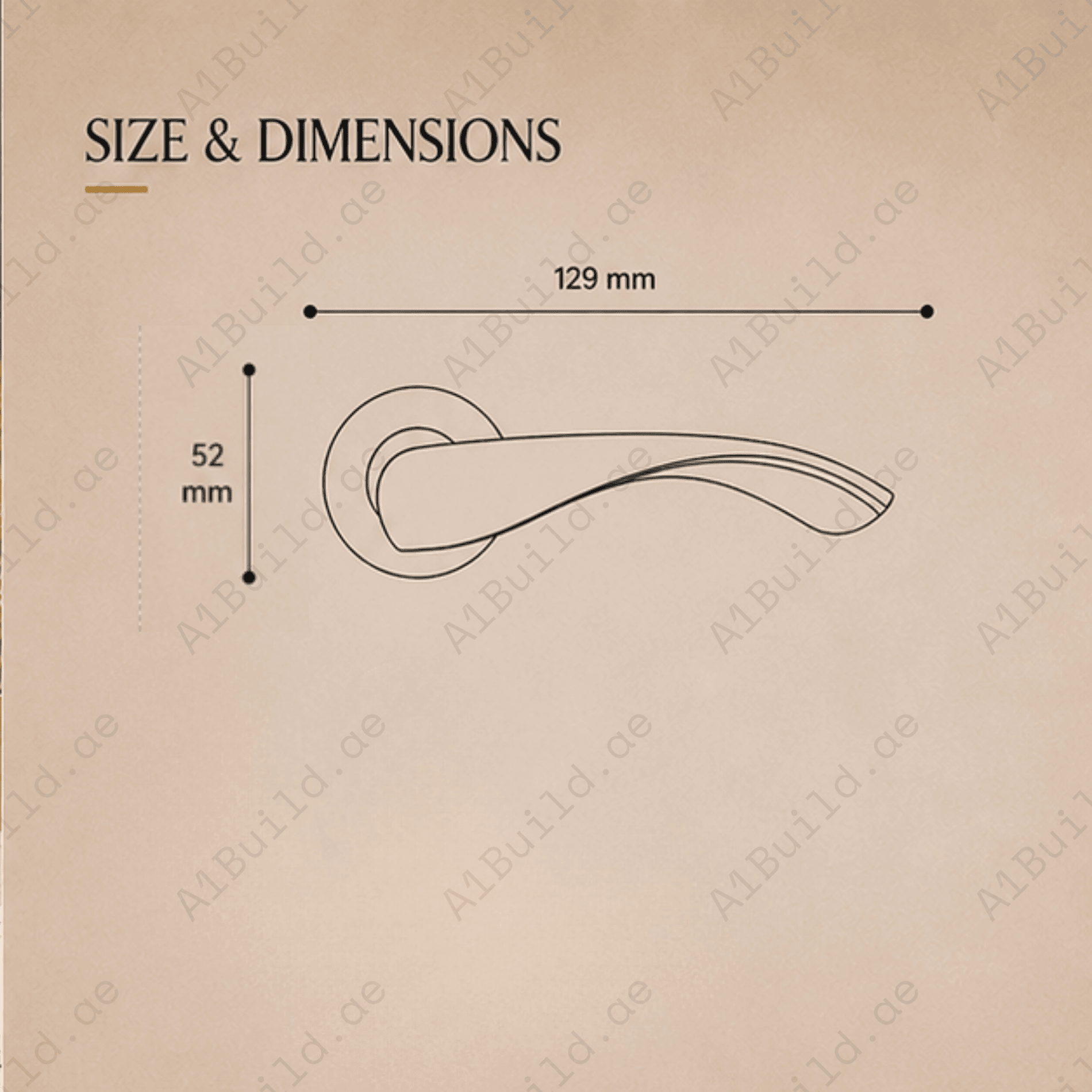 RH.9115 premium zinc alloy door handle in Satin Nickel Chrome Plated finish. Luxury architectural hardware for modern homes, hotels, offices, and interiors.
