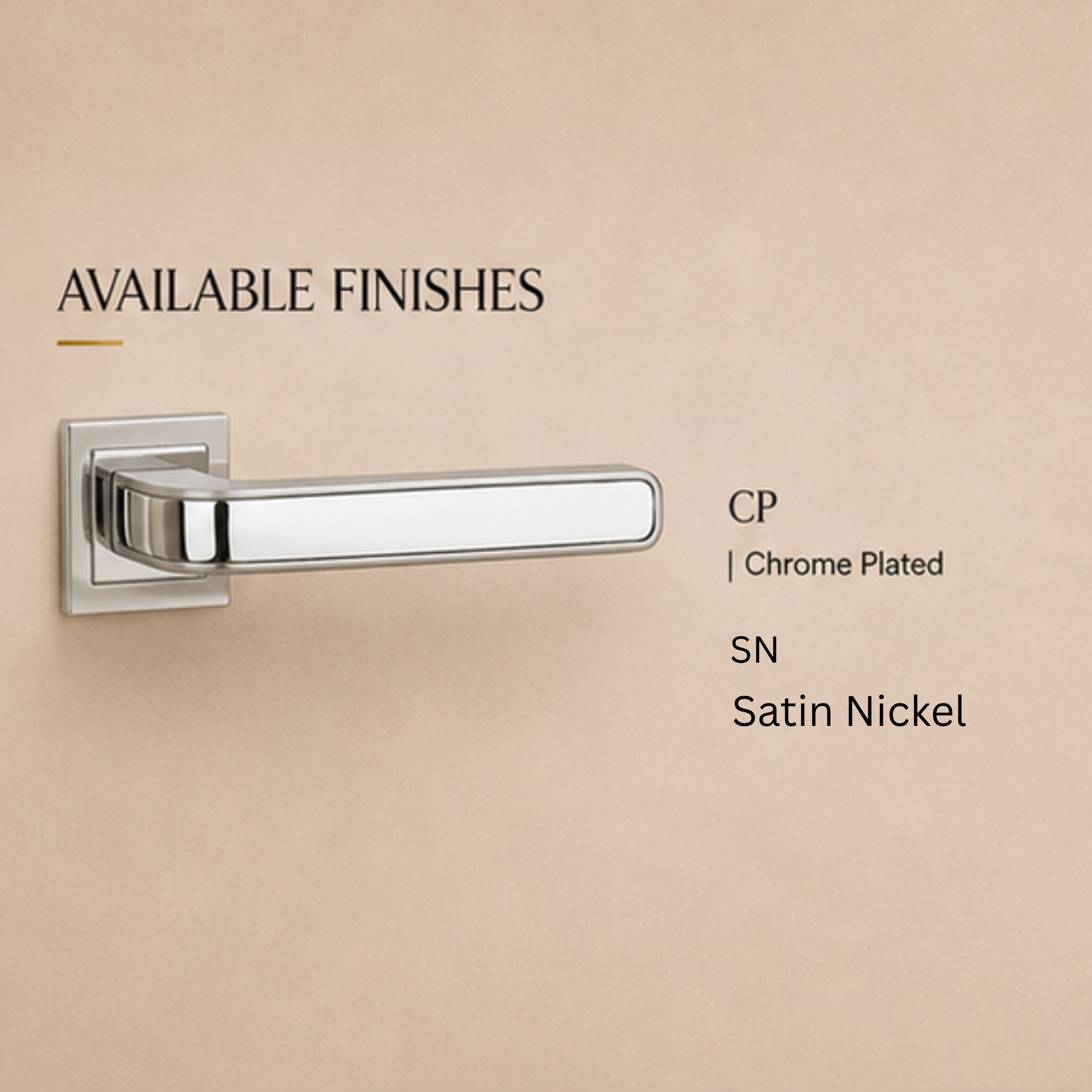 RH.9341 premium zinc alloy door handle in Satin Nickel Chrome Plated finish. Luxury architectural hardware for modern homes, hotels, offices, and interiors.