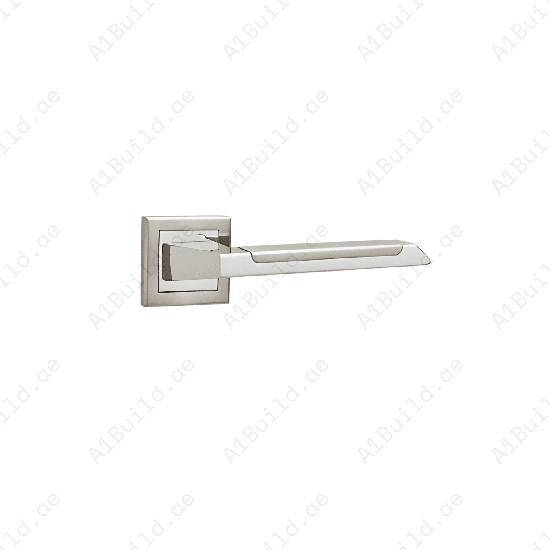RH.9354 premium zinc alloy door handle in Matt Satin Nickel and Chrome finish. Luxury architectural hardware for modern homes, hotels, and offices.