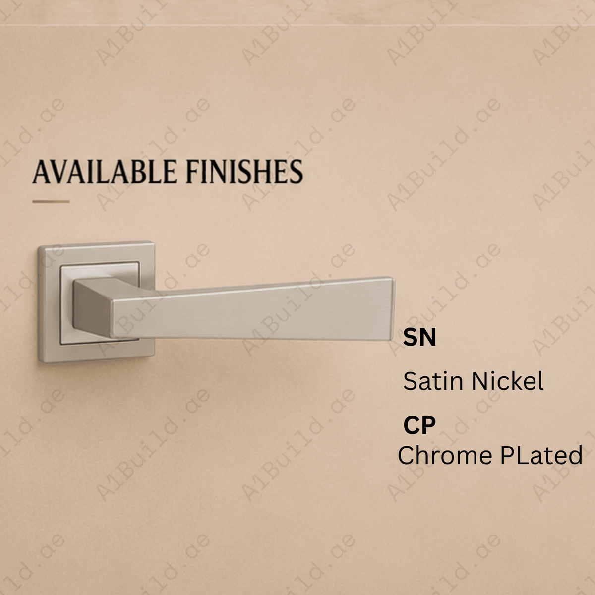 RH.9387 premium zinc alloy door handle in Satin Nickel and Chrome finish. Luxury architectural hardware for modern homes, hotels, offices, and interiors.
