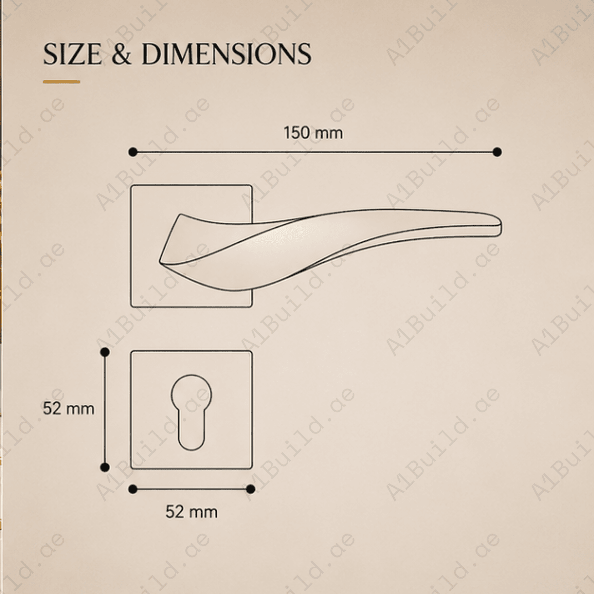 RH.9518 luxury zinc alloy door handle with Black Satin Nickel, Satin Brass and Satin Nickel PVD finishes. Premium hardware for modern interiors.