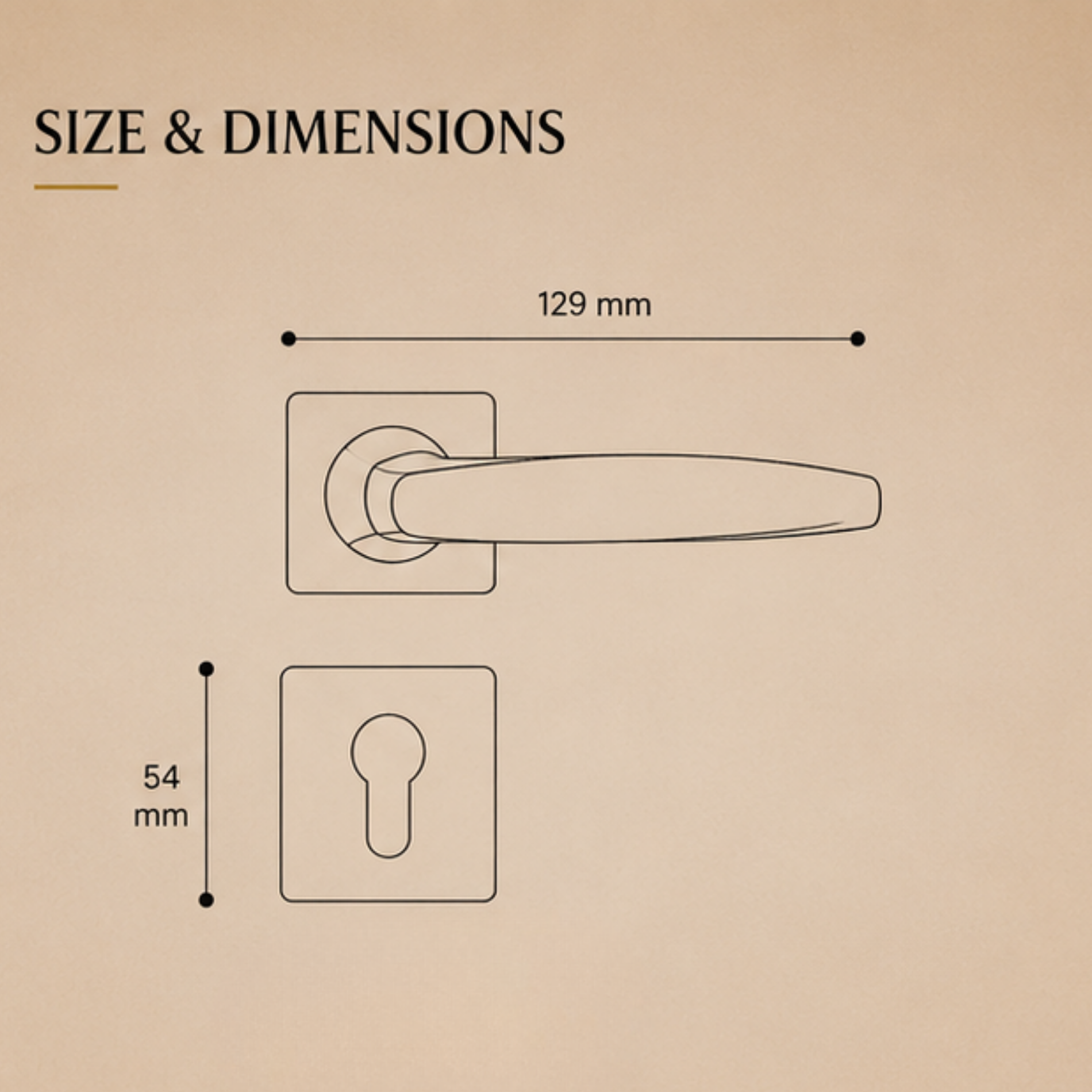 RH.9553 premium zinc alloy door handle in Matt Satin Nickel finish. Modern architectural hardware for luxury homes, hotels, offices, and interiors.