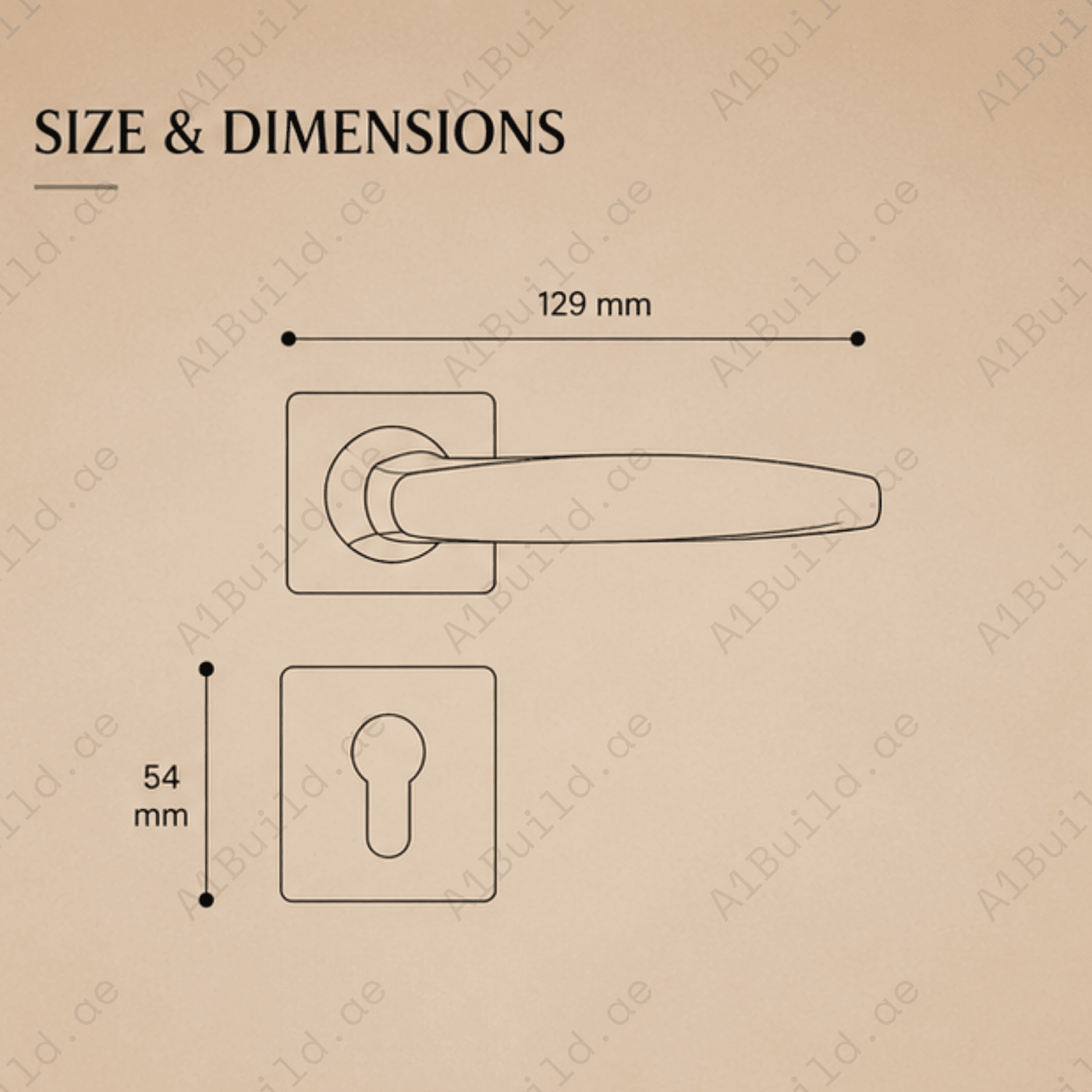 RH.9553 premium zinc alloy door handle in Matt Satin Nickel finish. Modern architectural hardware for luxury homes, hotels, offices, and interiors.