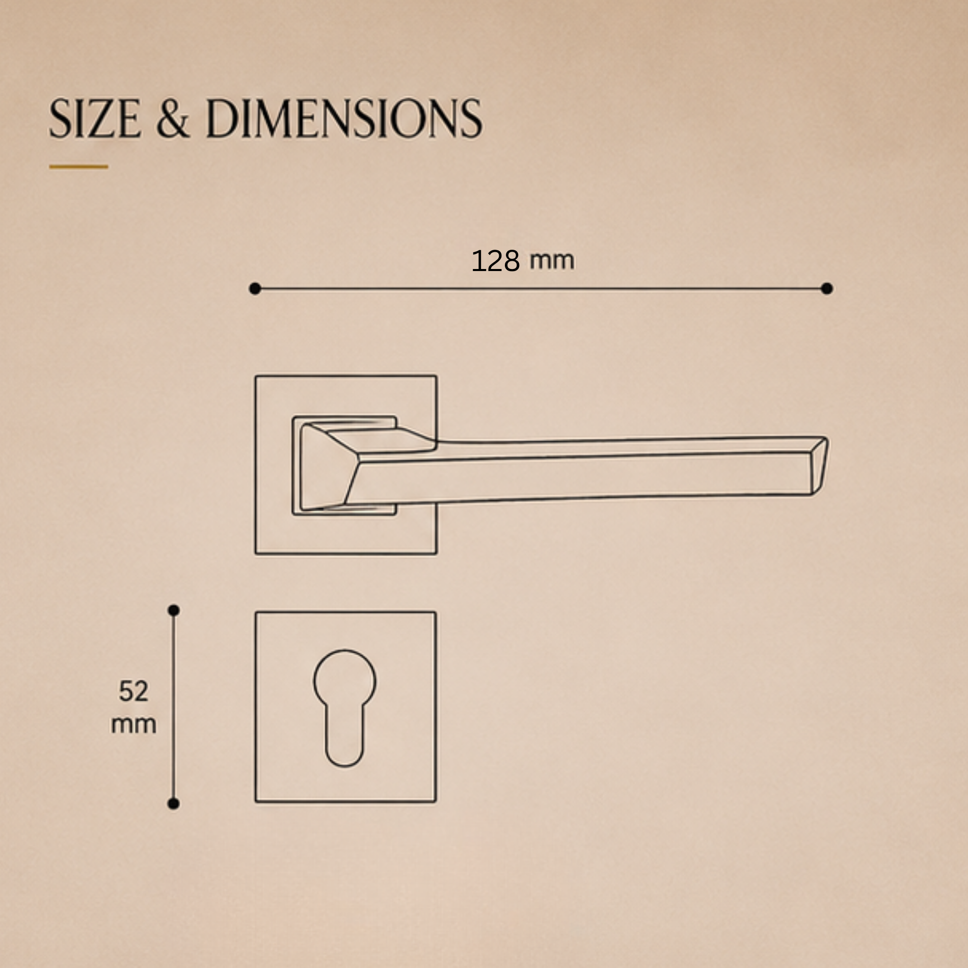 RH.9568 premium zinc alloy door handle in Satin Nickel Chrome Plated finish. Luxury architectural hardware for modern homes, hotels, offices, and interiors.