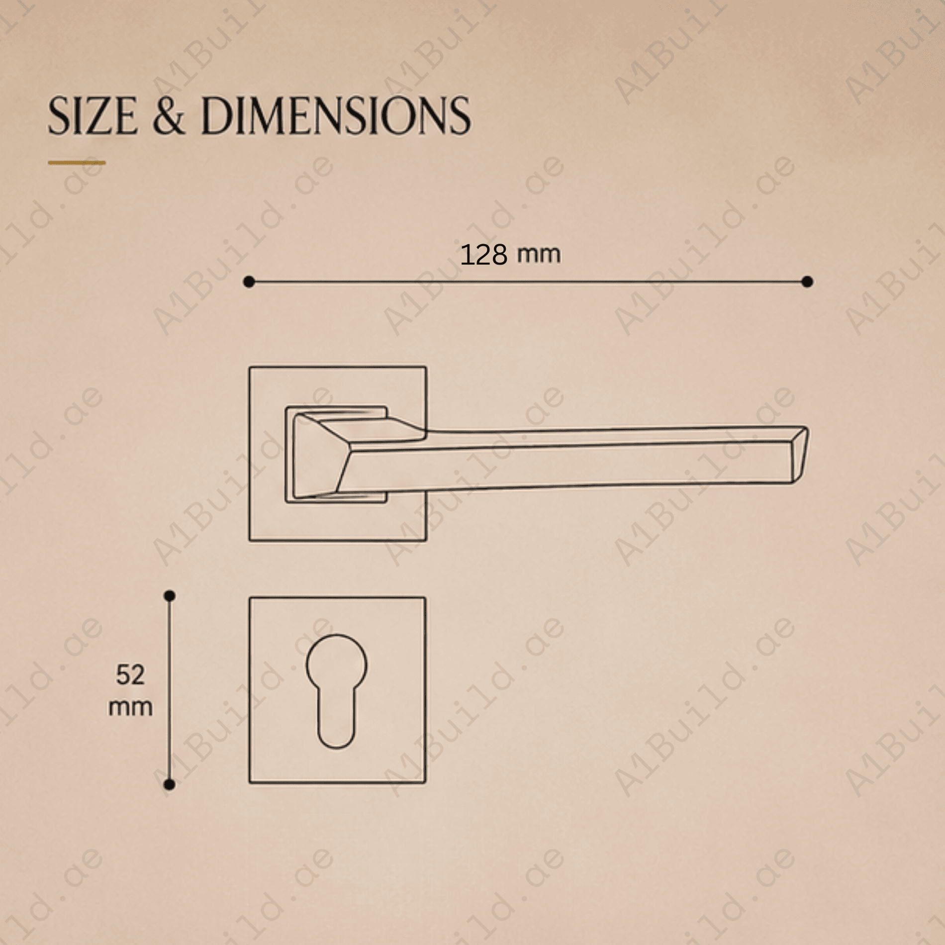 RH.9568 premium zinc alloy door handle in Satin Nickel Chrome Plated finish. Luxury architectural hardware for modern homes, hotels, offices, and interiors.