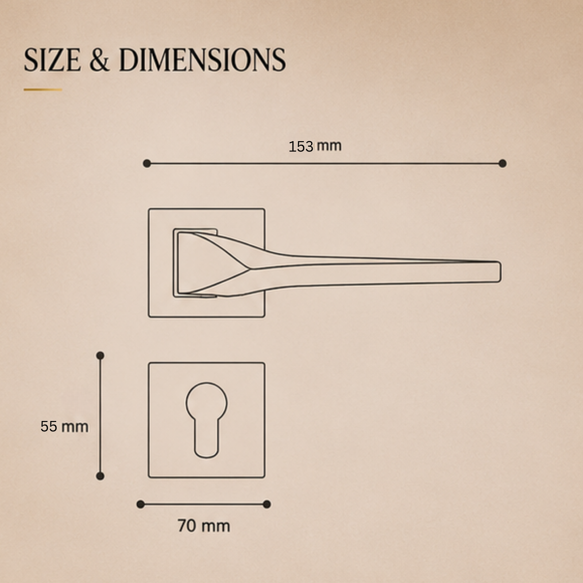 RH.9574 premium zinc alloy door lock handle in Matt Satin Nickel finish. Durable architectural hardware for luxury homes, hotels, offices, and interiors.