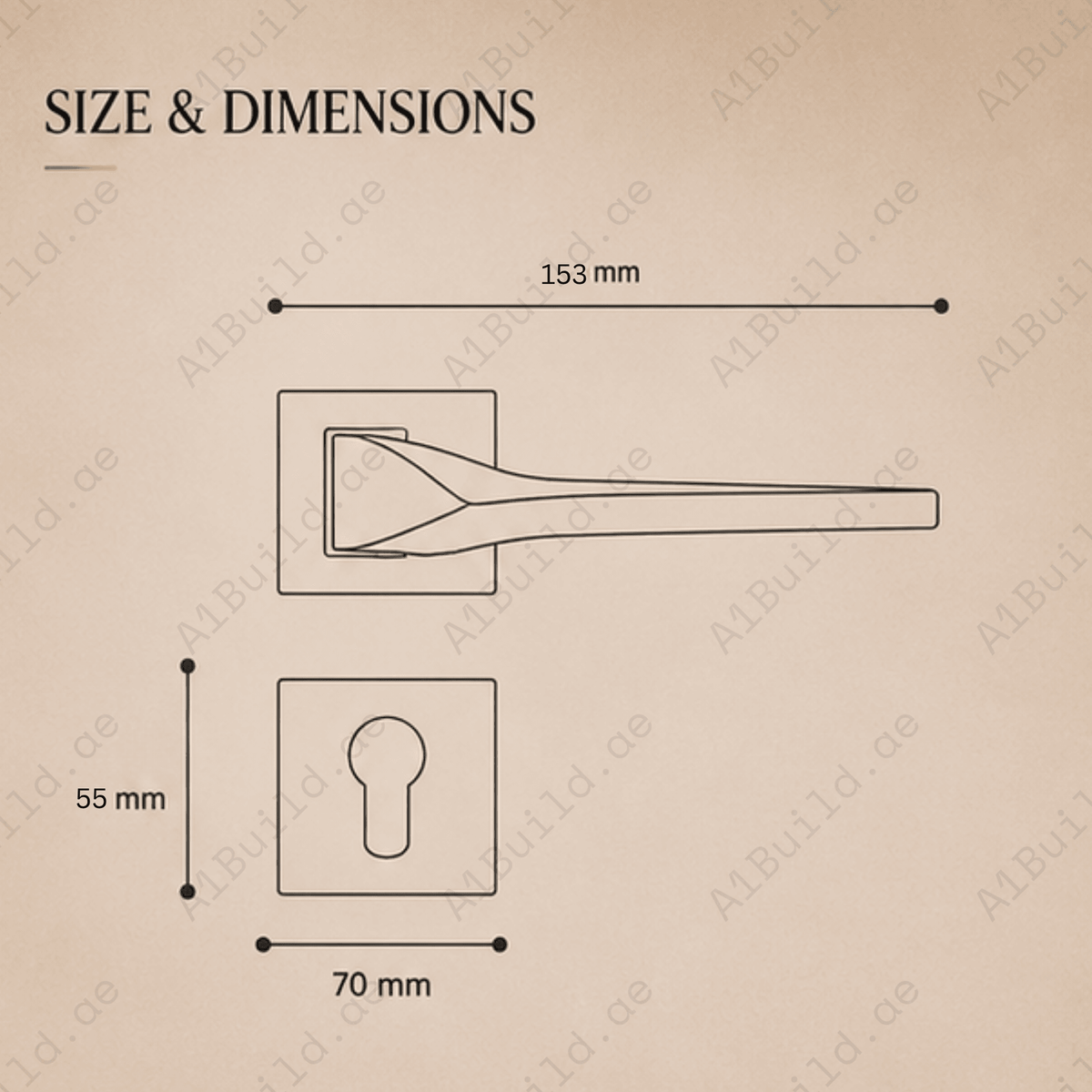 RH.9574 premium zinc alloy door lock handle in Matt Satin Nickel finish. Durable architectural hardware for luxury homes, hotels, offices, and interiors.