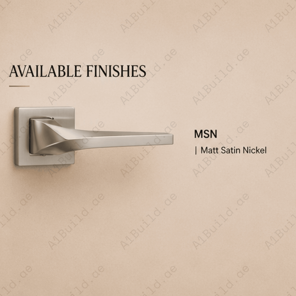 RH.9574 premium zinc alloy door lock handle in Matt Satin Nickel finish. Durable architectural hardware for luxury homes, hotels, offices, and interiors.