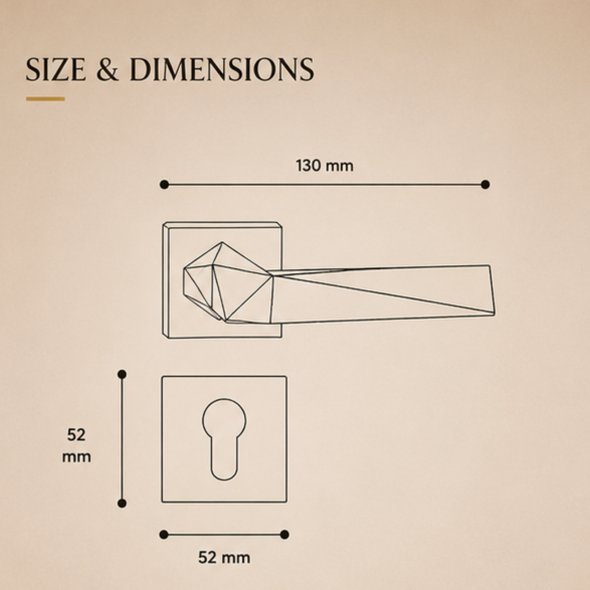 RH.9602 luxury zinc alloy door handle with Matt Antique Brass and Matt Satin Nickel PVD finishes. Premium architectural hardware for modern interiors.