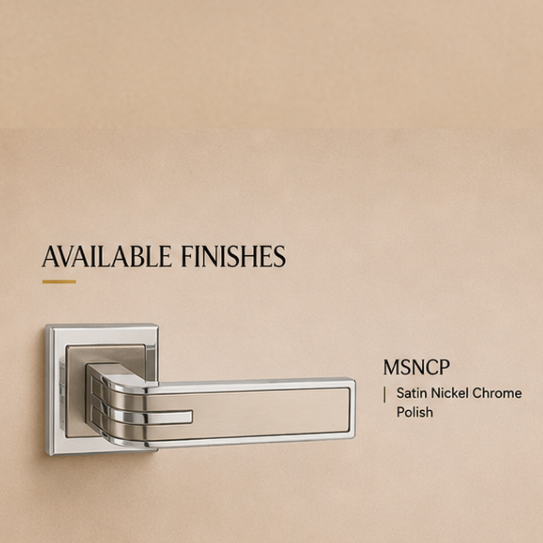 RH.9605 premium zinc alloy door handle in Matt Satin Nickel Chrome Plated finish. Luxury architectural hardware for modern homes, hotels, offices, and interiors.