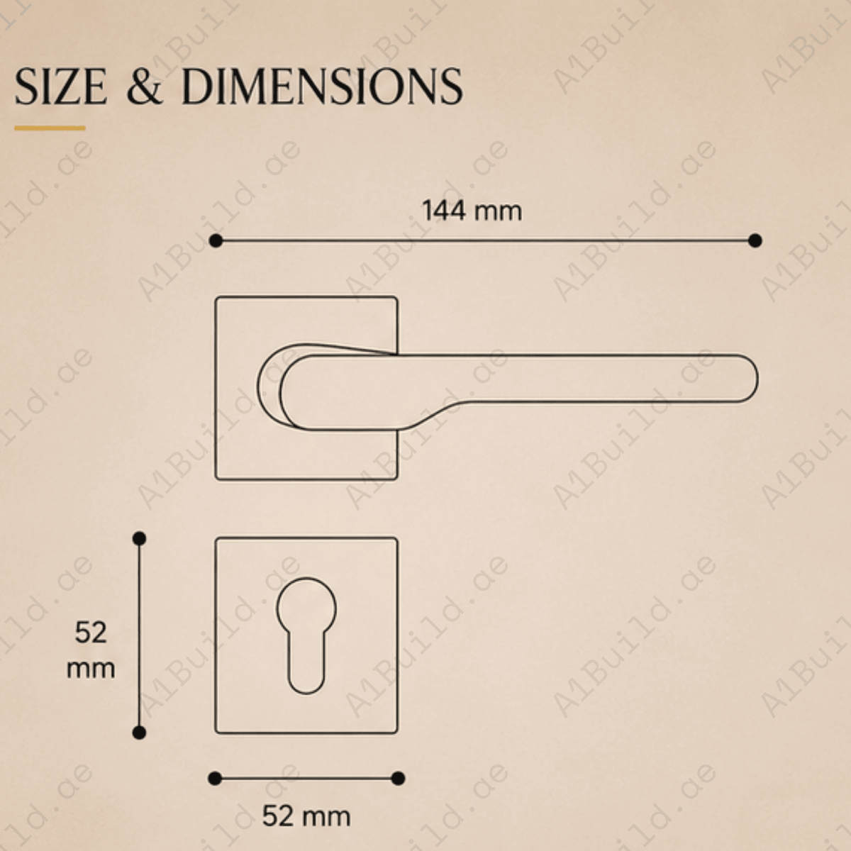 RH.9610 luxury zinc alloy door handle in Black and Matt Satin Nickel PVD finish. Premium modern architectural hardware for stylish interiors.