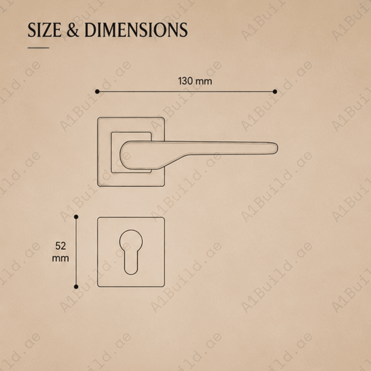 RH.9615 premium zinc alloy door handle in Black finish. Modern architectural hardware for luxury homes, offices, hotels, and contemporary interiors.