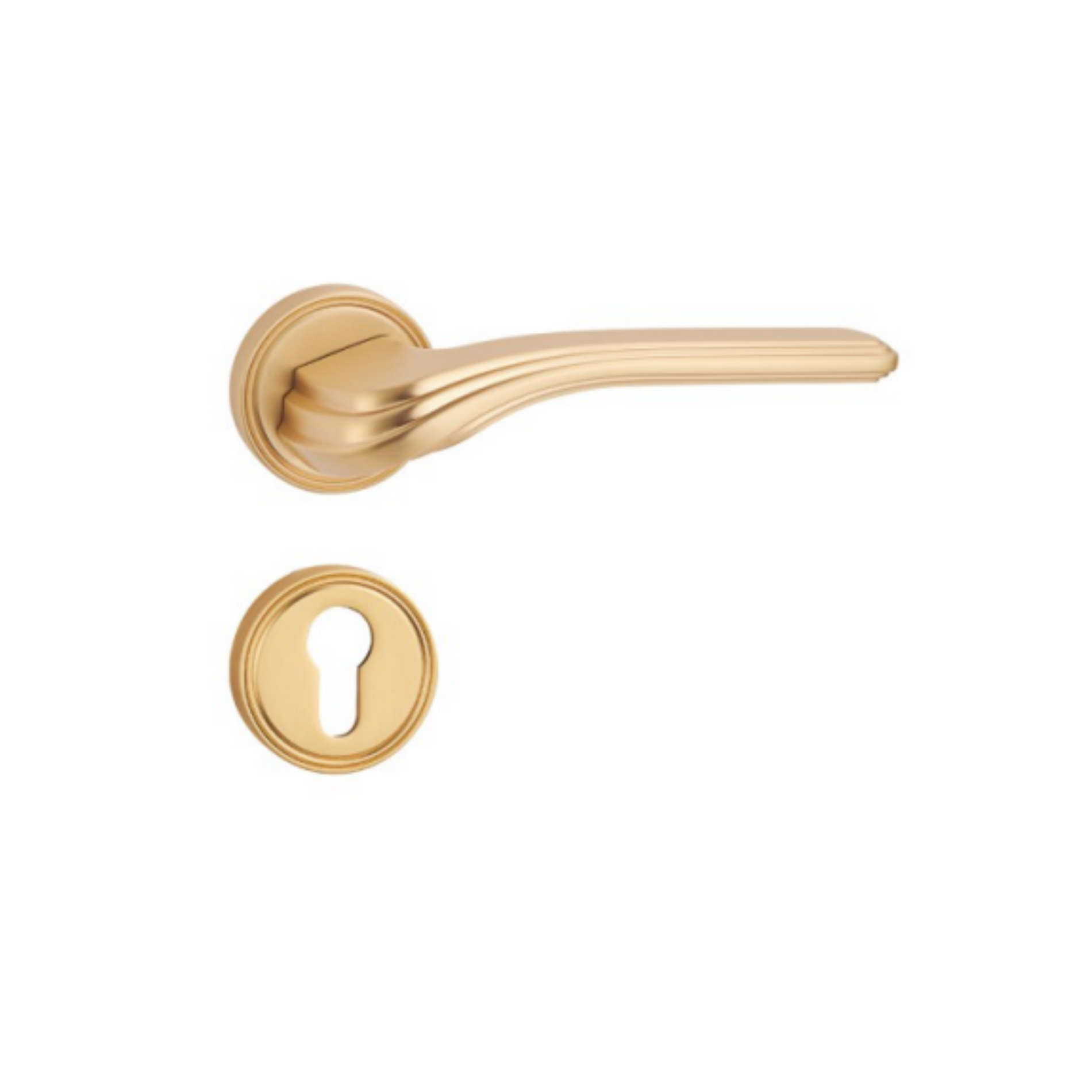RH.9671 luxury zinc alloy door handle in Black, Satin Nickel, Satin Brass and PVD finish. Premium modern architectural hardware for interiors.