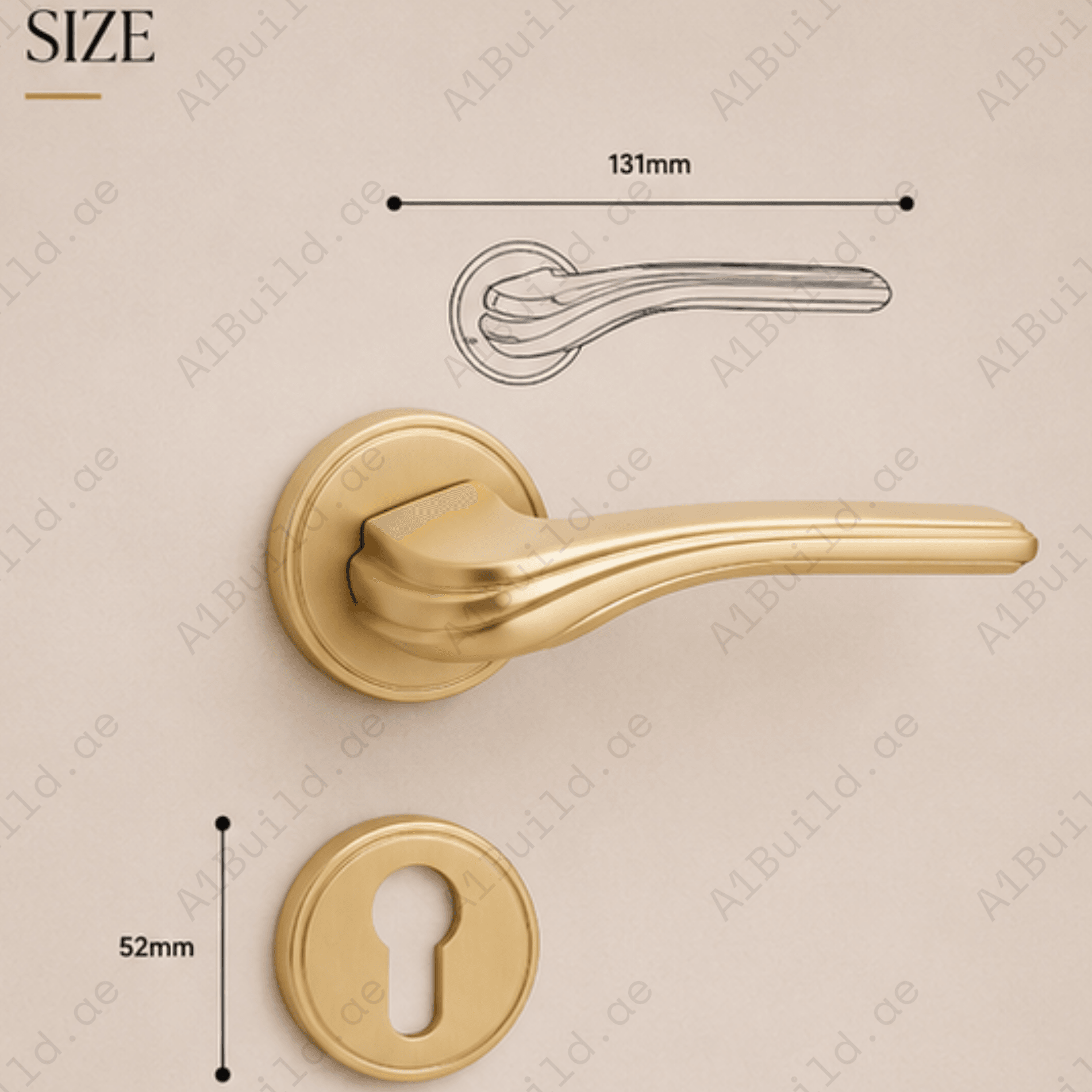 RH.9671 luxury zinc alloy door handle in Black, Satin Nickel, Satin Brass and PVD finish. Premium modern architectural hardware for interiors.