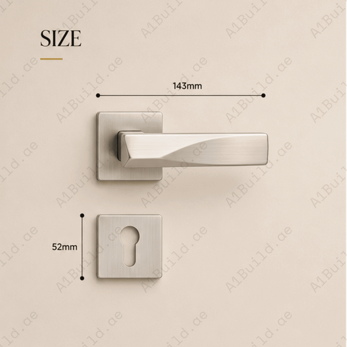 RH.9675 luxury zinc alloy door handle in Black, Matt Satin Nickel and PVD finishes. Premium architectural hardware for modern residential and commercial interiors.