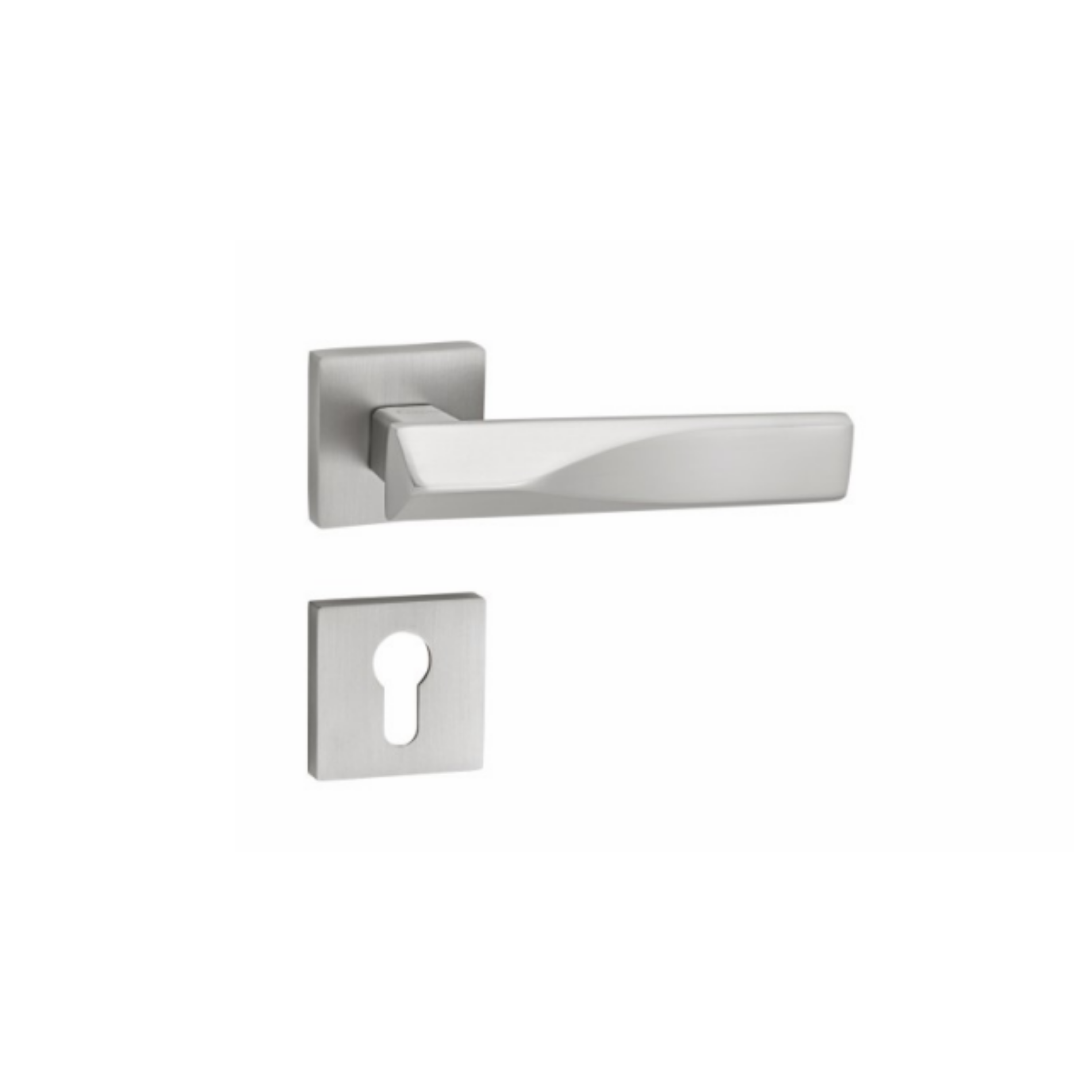 RH.9675 luxury zinc alloy door handle in Black, Matt Satin Nickel and PVD finishes. Premium architectural hardware for modern residential and commercial interiors.