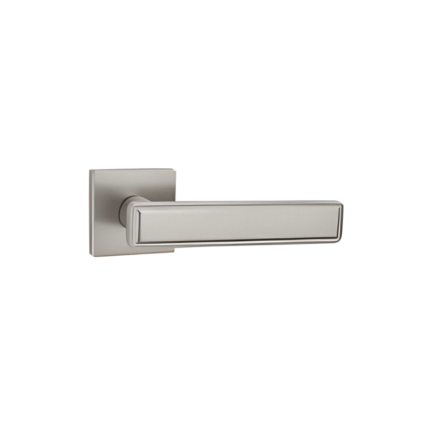 RH.9677 premium zinc alloy door handle in Matt Satin Nickel finish. Modern durable architectural hardware for homes, hotels, and offices.