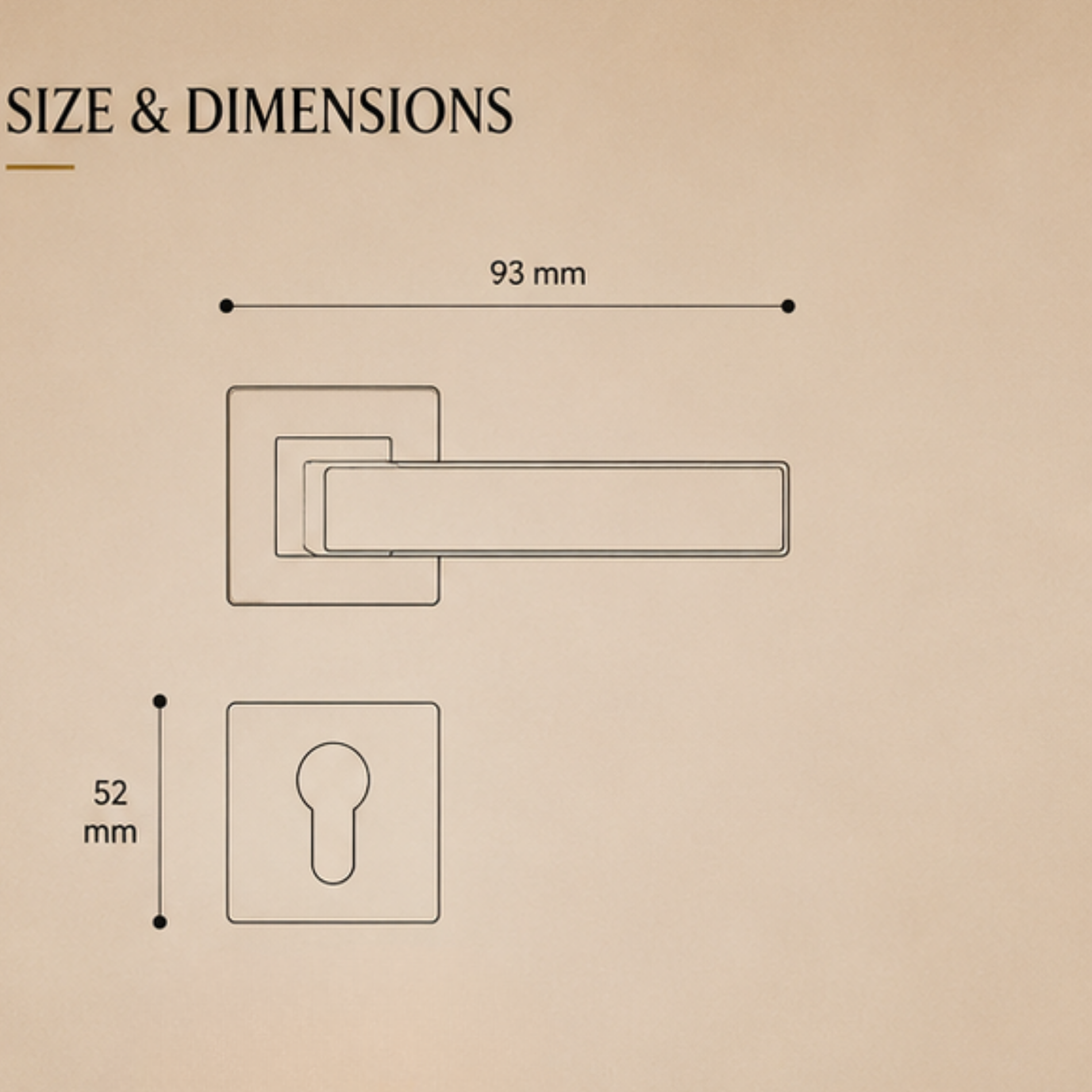 RH.9677 premium zinc alloy door handle in Matt Satin Nickel finish. Modern durable architectural hardware for homes, hotels, and offices.