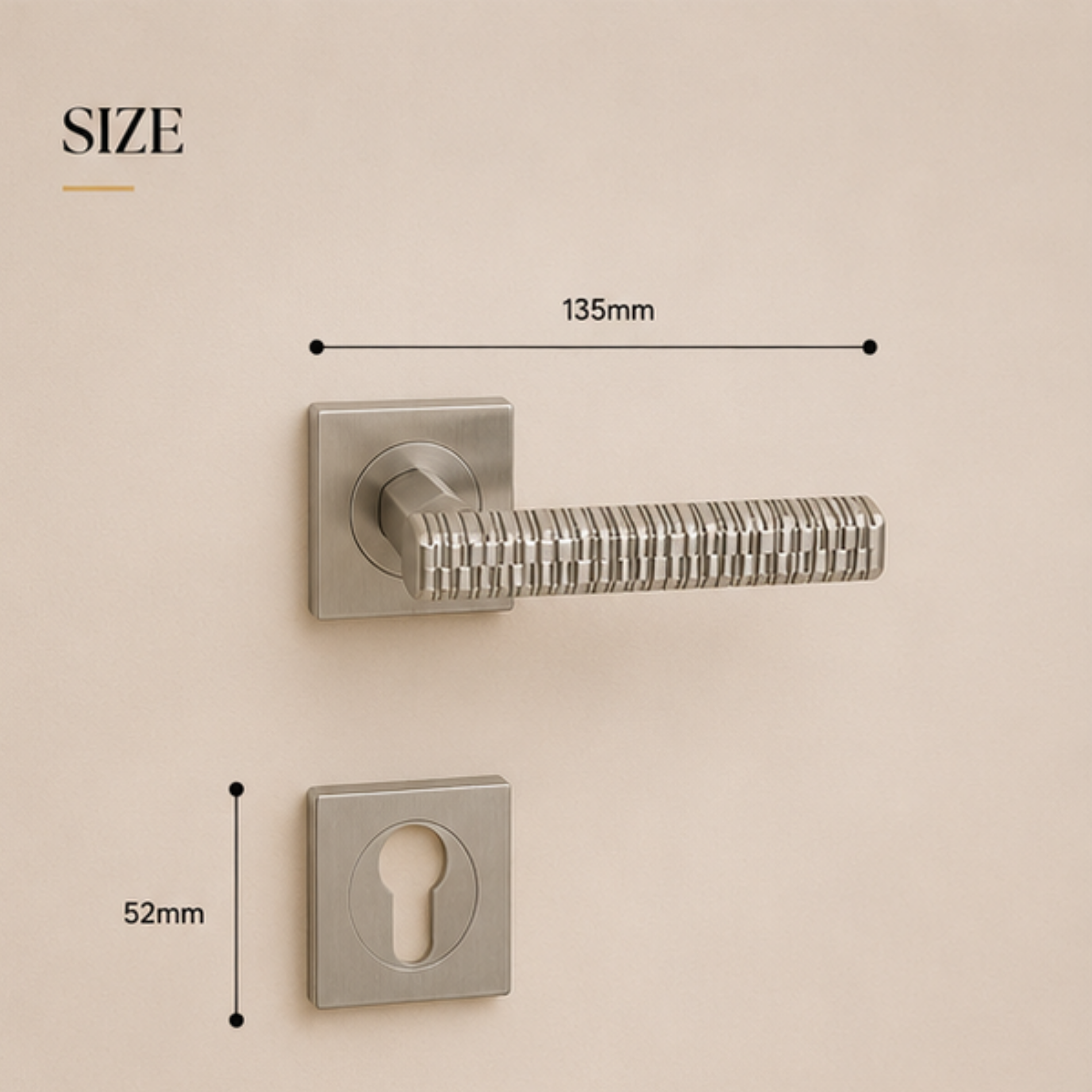 RH.9682 luxury zinc alloy door handle in Black, Satin Nickel and Antique Brass and PVD. Premium durable modern architectural hardware for interiors.