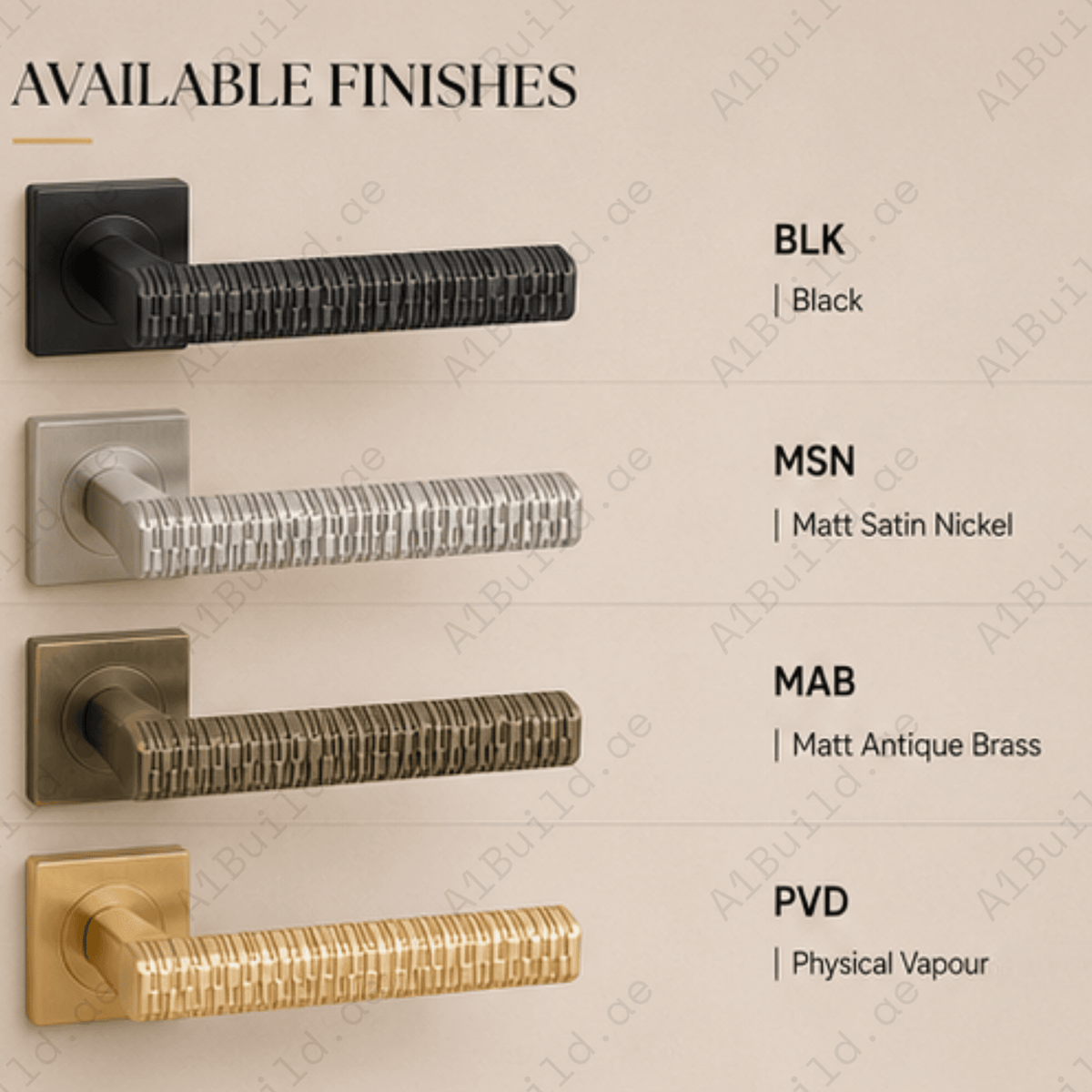 RH.9682 luxury zinc alloy door handle in Black, Satin Nickel and Antique Brass and PVD. Premium durable modern architectural hardware for interiors.