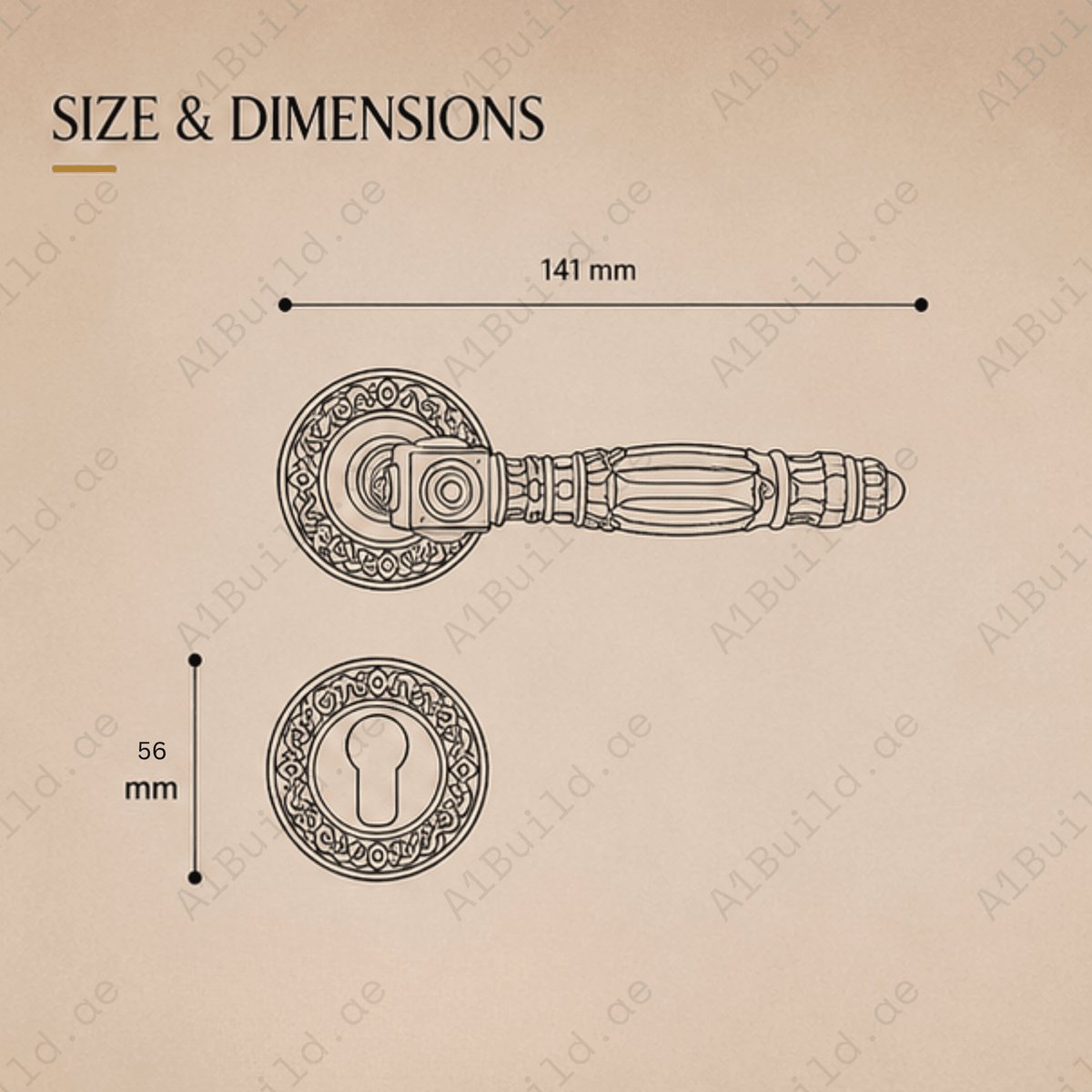 RH.9715 premium zinc alloy door handle in Dark Antique Brass finish. Luxury architectural hardware for elegant homes, hotels, offices, and interiors.