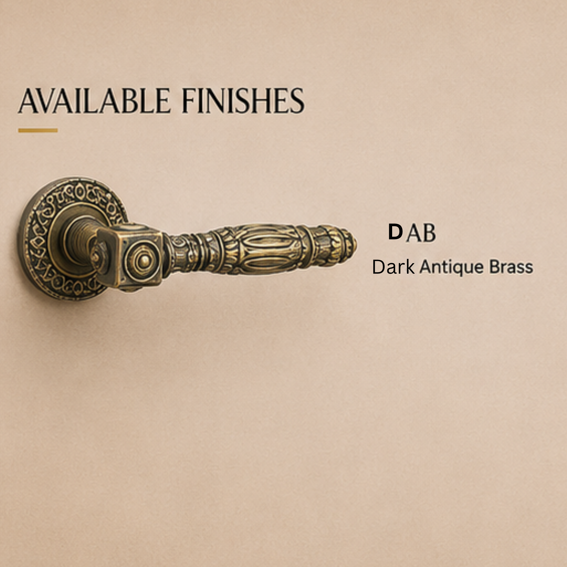 RH.9715 premium zinc alloy door handle in Dark Antique Brass finish. Luxury architectural hardware for elegant homes, hotels, offices, and interiors.