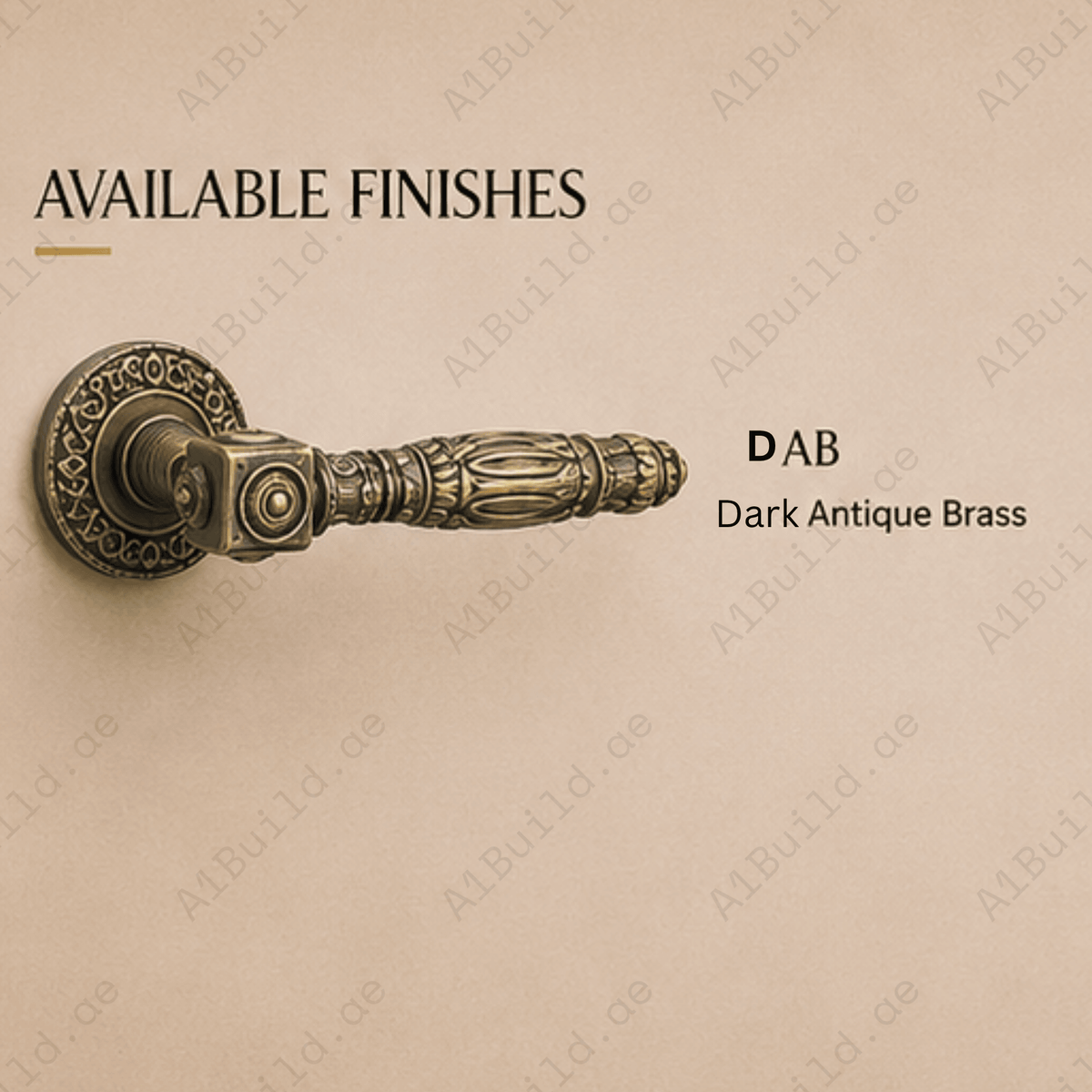 RH.9715 premium zinc alloy door handle in Dark Antique Brass finish. Luxury architectural hardware for elegant homes, hotels, offices, and interiors.