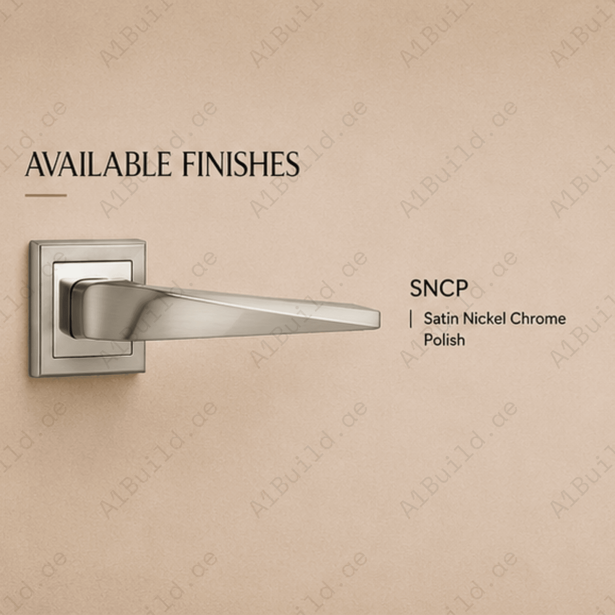 RH.9728 premium zinc alloy door handle in Satin Nickel Chrome Plated finish. Luxury architectural hardware for modern homes, hotels, offices, and interiors.