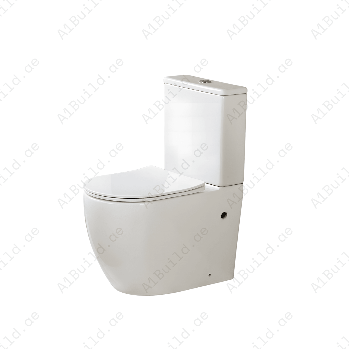 RIMLESS CLOSE COUPLED WC PAN, 610*365*810 MM, WHITE. STEINHEIM –JOY: CISTERN WITH LID WITH GEBERIT MECHANISM, WHITE. STEINHEIM –JOY: DUROPLAST SOFT- CLOSING SEAT AND COVER, WHITE.