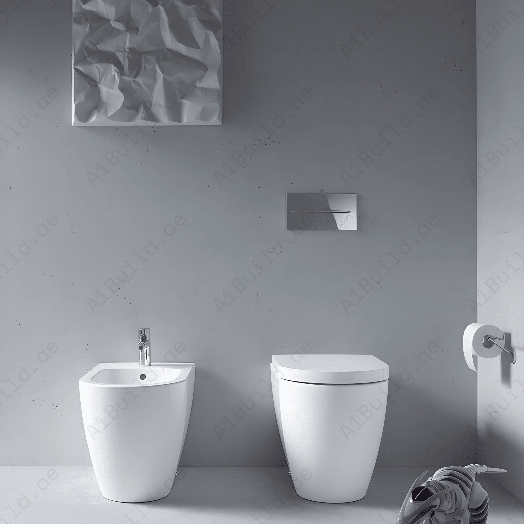 RIMLESS FLOOR STANDING BACK TO WALL WC PAN, 560*360*400 MM, WHITE. STEINHEIM –JOY: DUROPLAST SOFT- CLOSING SEAT AND COVER, WHITE