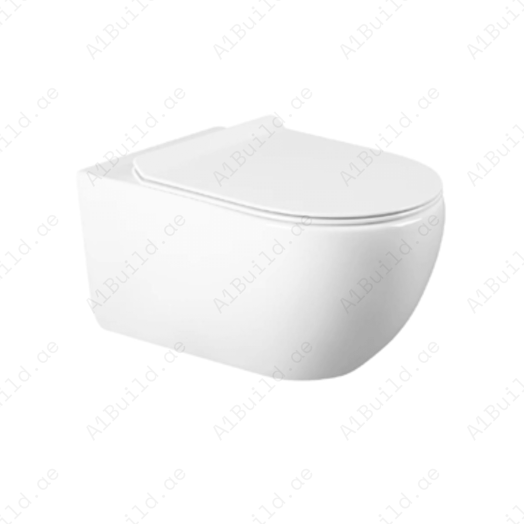 RIMLESS WALL HUNG W.C, SIZE555*365*355 MM, WHITE COLOR. STEINHEIM – DUNE: SLIM DUROPLAST SOFT- CLOSING SEAT AND COVER, WHITE COLOR
