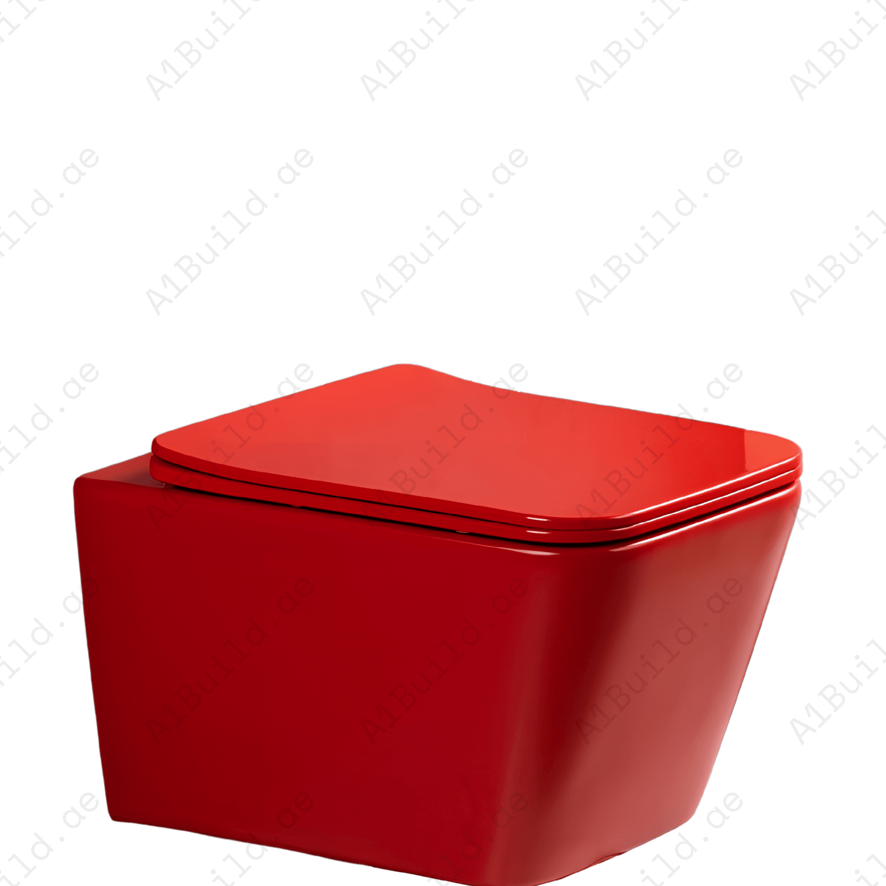 RIMLESS WALL HUNG W.C, SIZE: 510*345*340 MM, MATTE CLARET. STEINHEIM –UP: SLIM DUROPLAST SOFT- CLOSING SEAT AND COVER IN MATT CLARET.