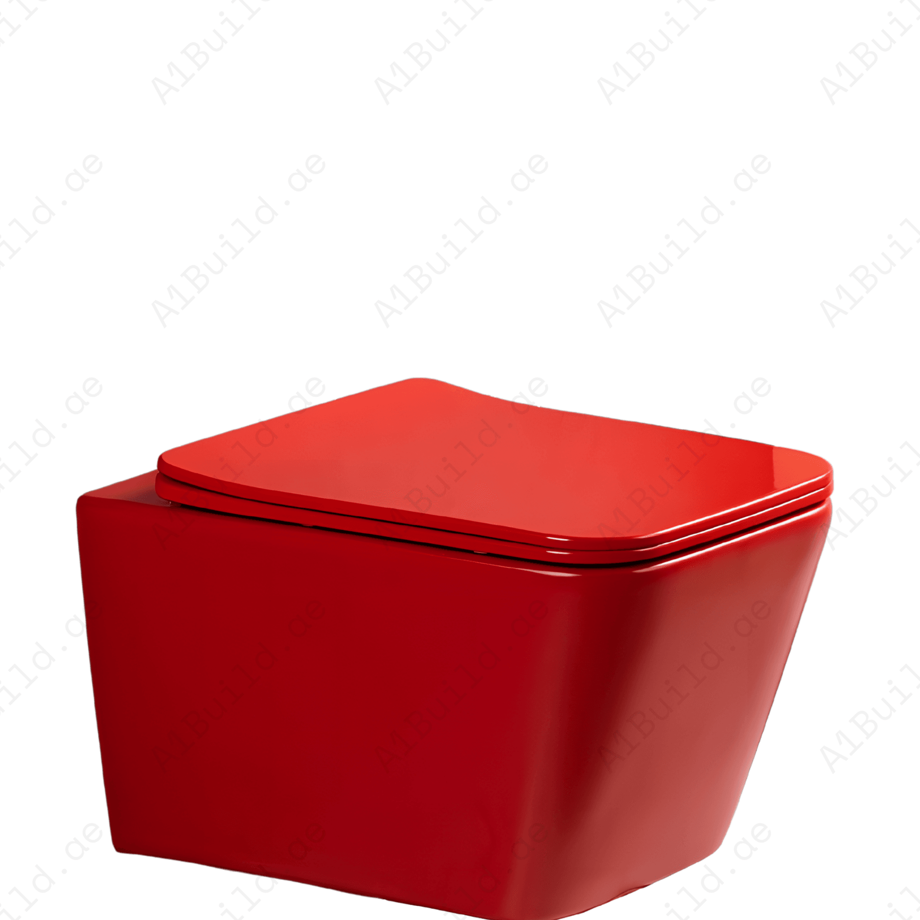 RIMLESS WALL HUNG W.C, SIZE: 510*345*340 MM, MATTE CLARET. STEINHEIM –UP: SLIM DUROPLAST SOFT- CLOSING SEAT AND COVER IN MATT CLARET.