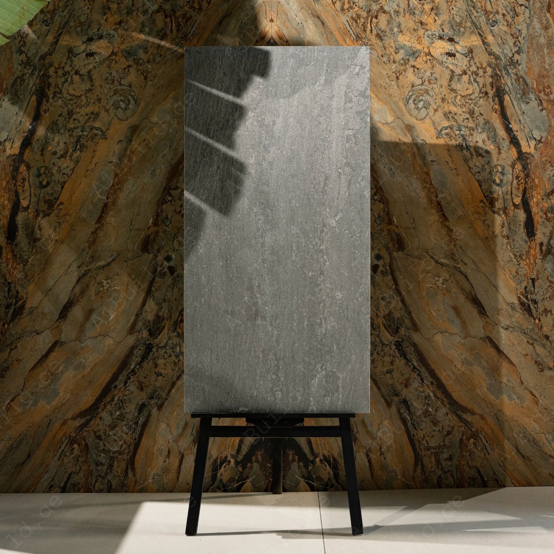Rasa Grey matt porcelain tile 60x120cm x2mm with natural stone texture, durable large format surface ideal for modern floors, walls and stylish interiors.