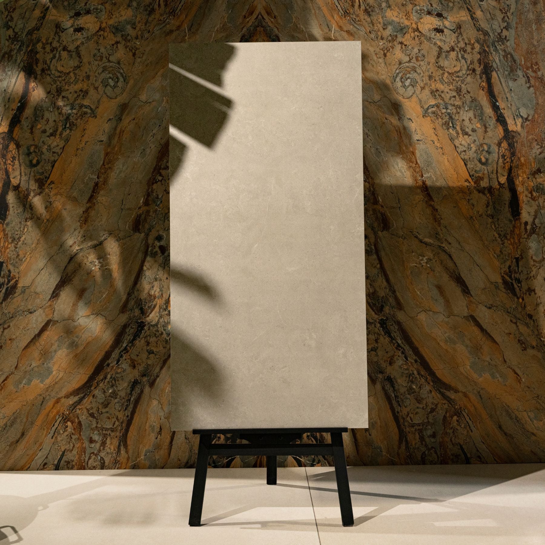 Rax Crema porcelain tile 60×120cm with soft stone texture, durable porcelain body, ideal for modern floors and walls.