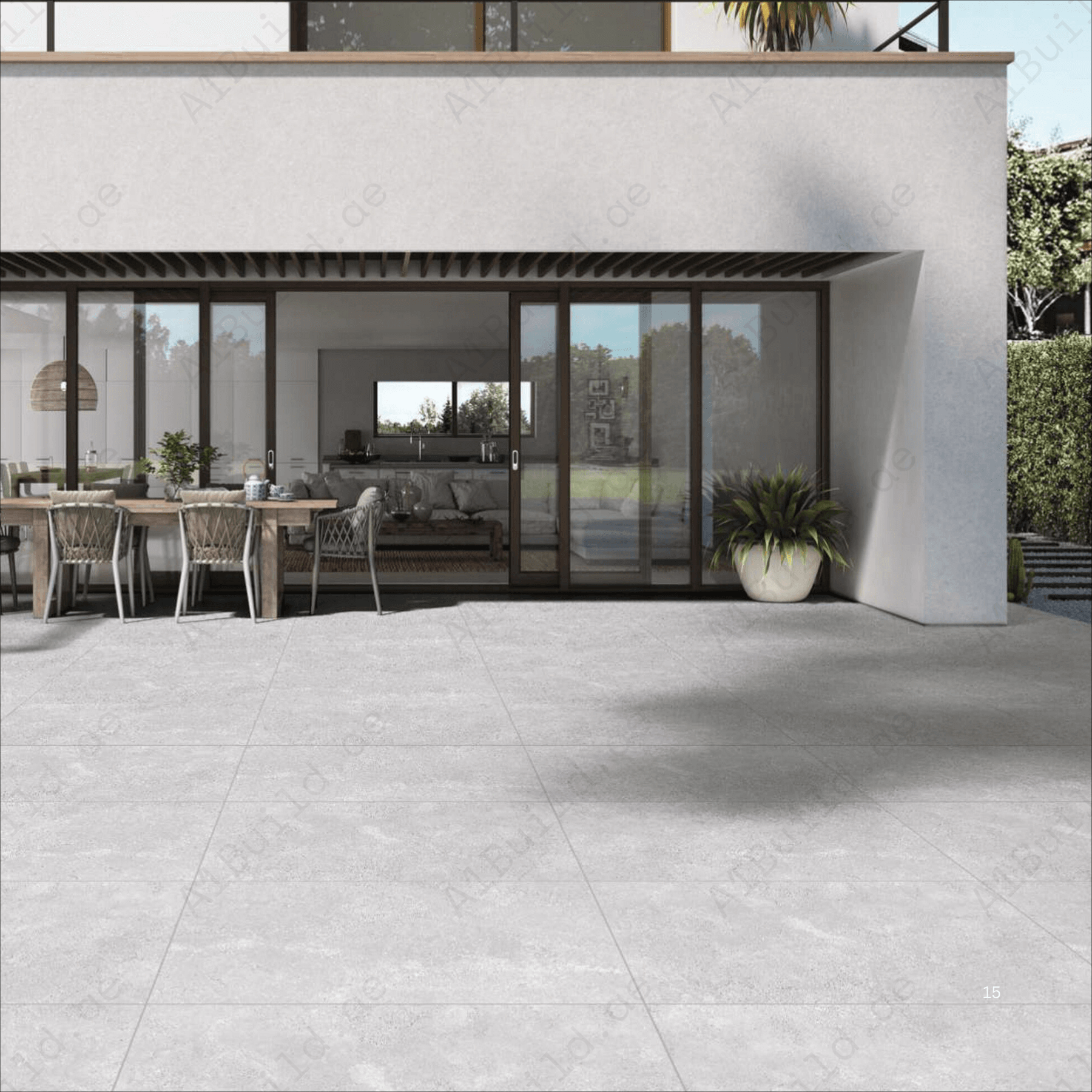 Marina Bianco Rough Matt (R11) Outdoor Porcelain Tiles | 60x120cm Heavy Duty (R11) for Durable Exteriors