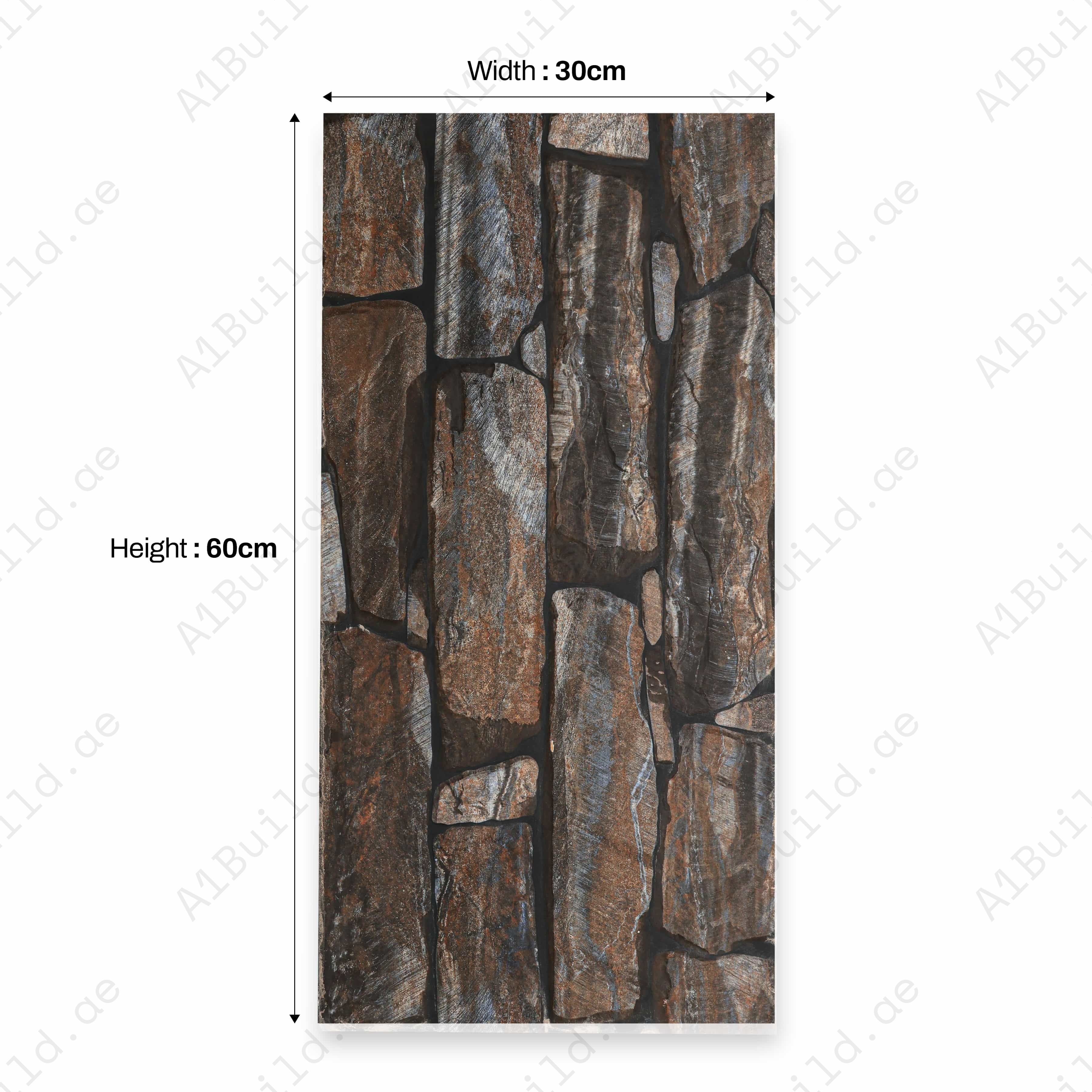 Rock Ocre A 110 30X60CM 09MM CERAMIC INDOOR OUTDOOR WALLS TILE