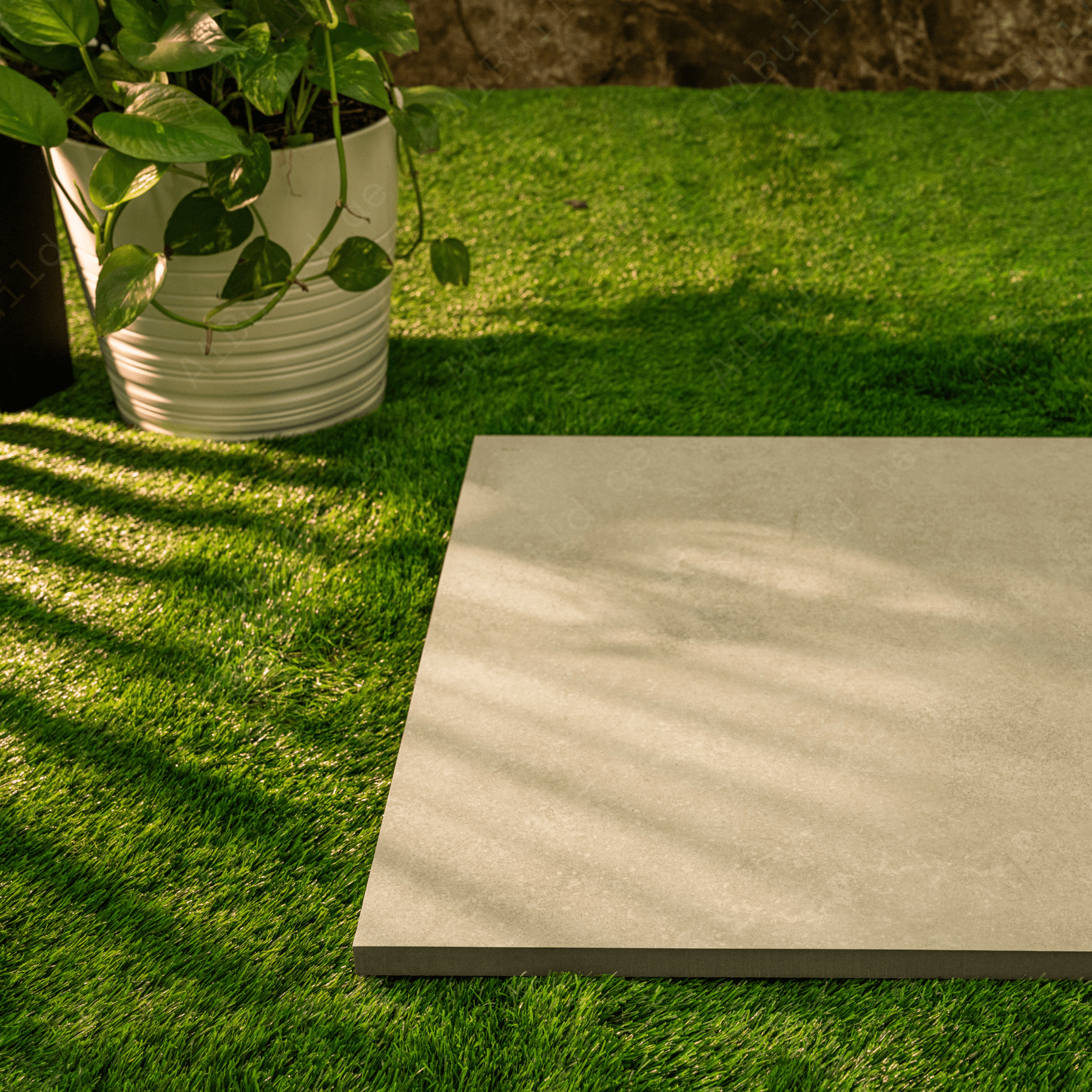 Rock Sterlina Henna porcelain tile 60x120cm 9mm thickness, brown stone look design, durable porcelain tile for warm modern floors and walls.