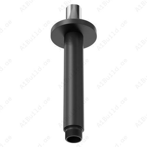 Round Ceiling Shower Arm 150mm - Matte Black Finish for Modern Bathrooms
