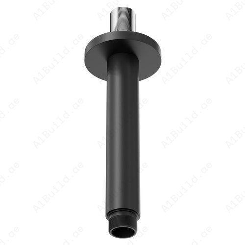 Round Ceiling Shower Arm 150mm - Matte Black Finish for Modern Bathrooms