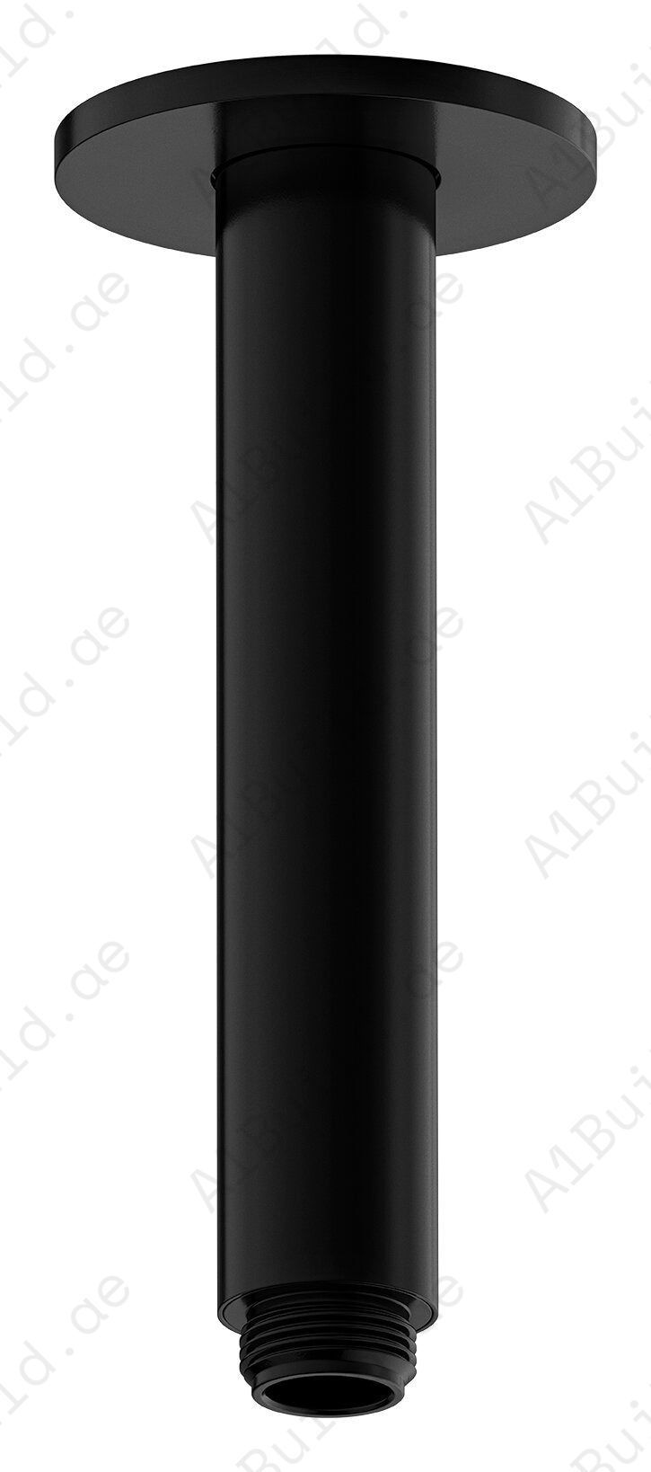 Round Ceiling Shower Arm 150mm - Matte Black Finish for Modern Bathrooms