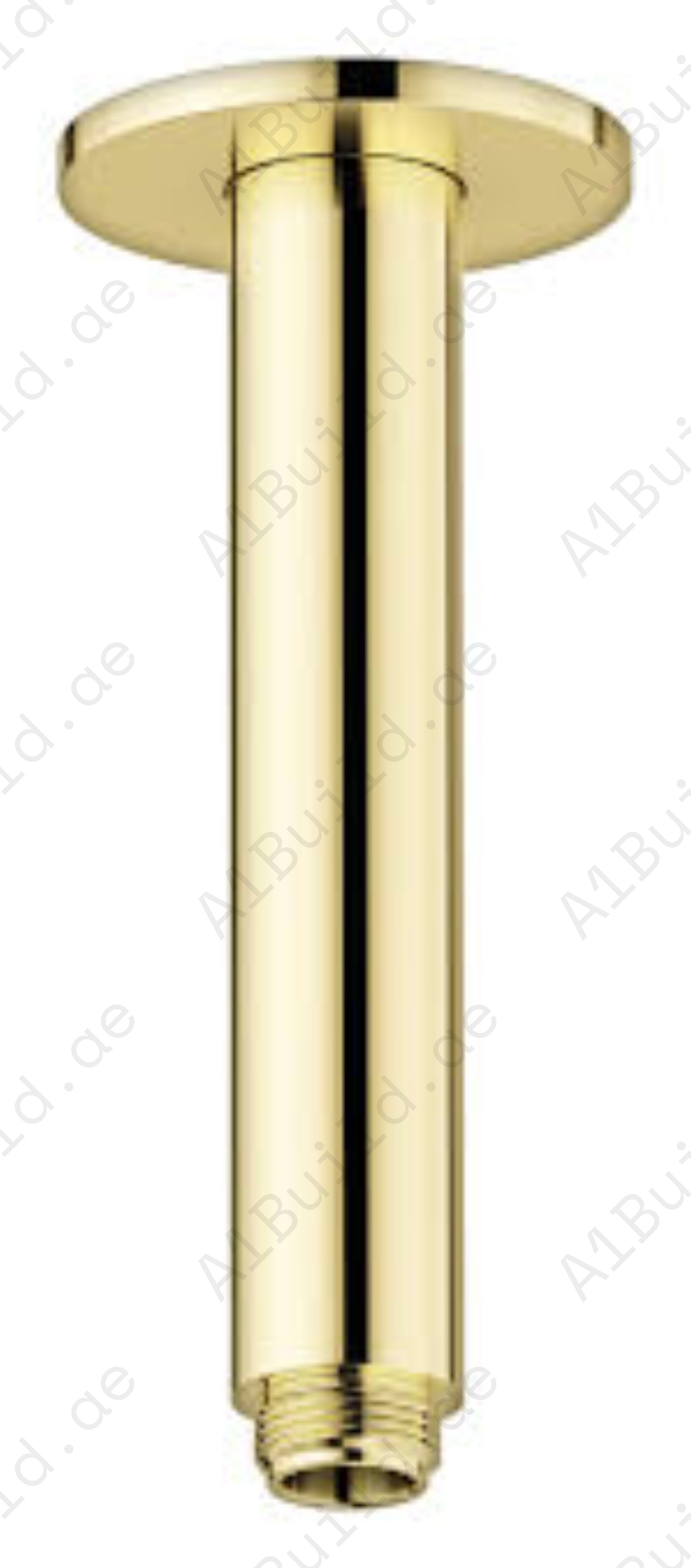 Round Ceiling Shower Arm 150mm - Premium Gold Finish for Luxury Bathrooms
