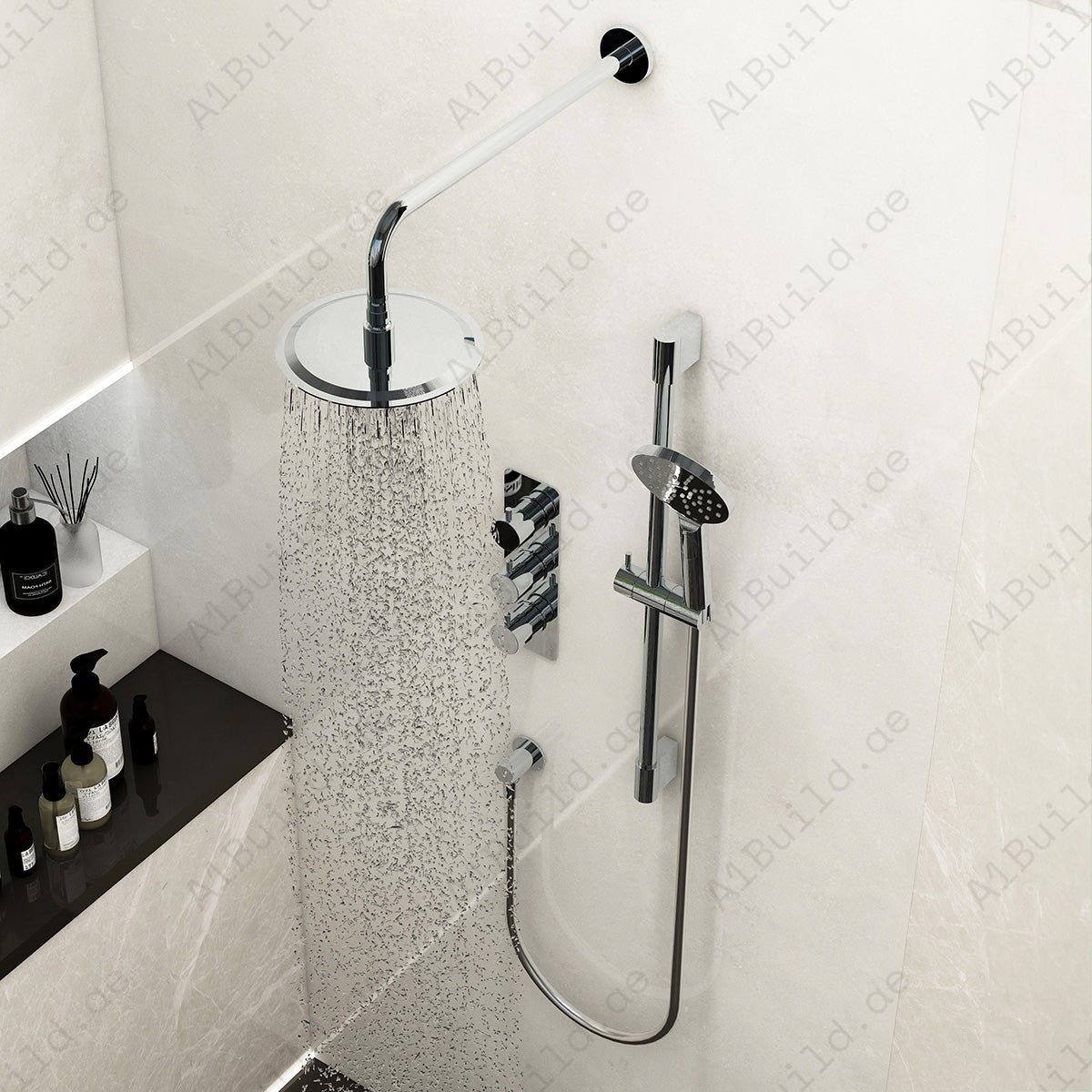 Round Rain Shower Head 250 mm – Premium Chrome, Hesanit 100% Made in Germany