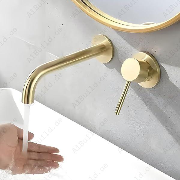 Round Shower Arm 400mm – Premium Gold, 100% Made in Germany | Hesanit