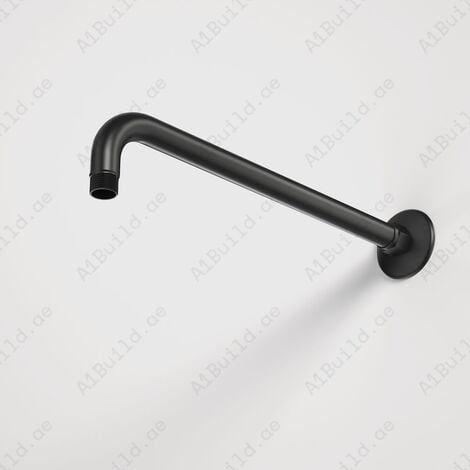 Round Shower Arm 400mm – Premium Matte Black, Hesanit 100% Made in Germany