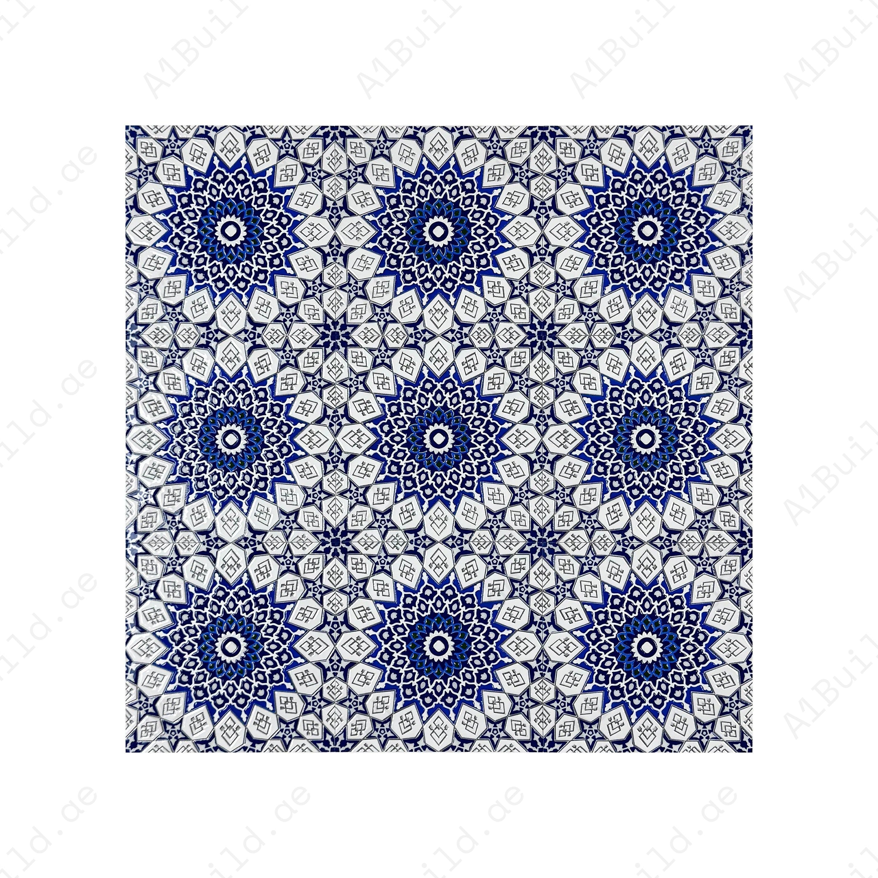Royal Souk Moroccan Glossy Ceramic Tile Pattern 208 – Durable, elegant ceramic tile for walls and floors, ideal for Moroccan-inspired home and commercial décor.