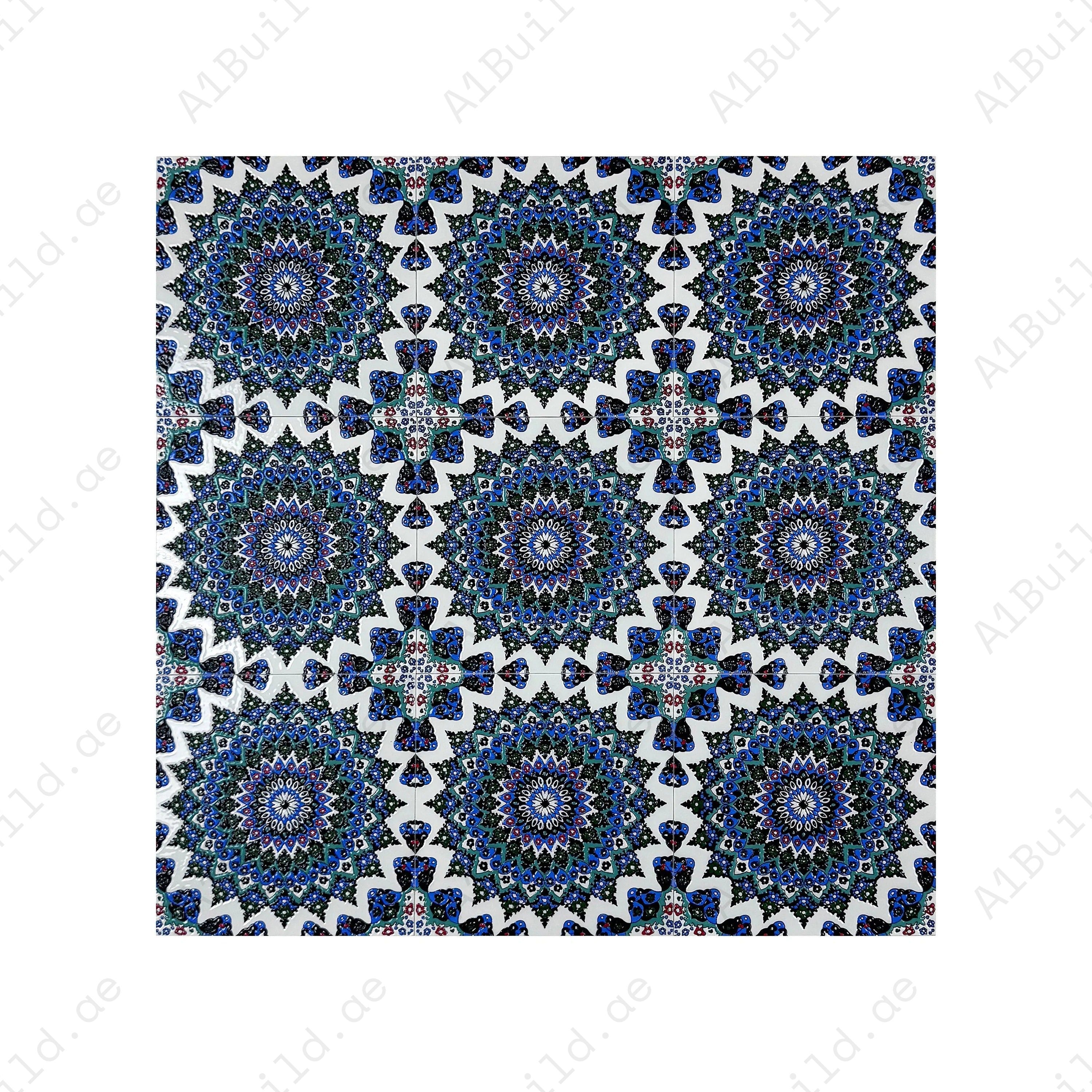 Royal Souk Moroccan Style Glossy Ceramic Tile Pattern 209 – Elegant, durable ceramic tile for stylish walls and floors, perfect for Moroccan-inspired décor.