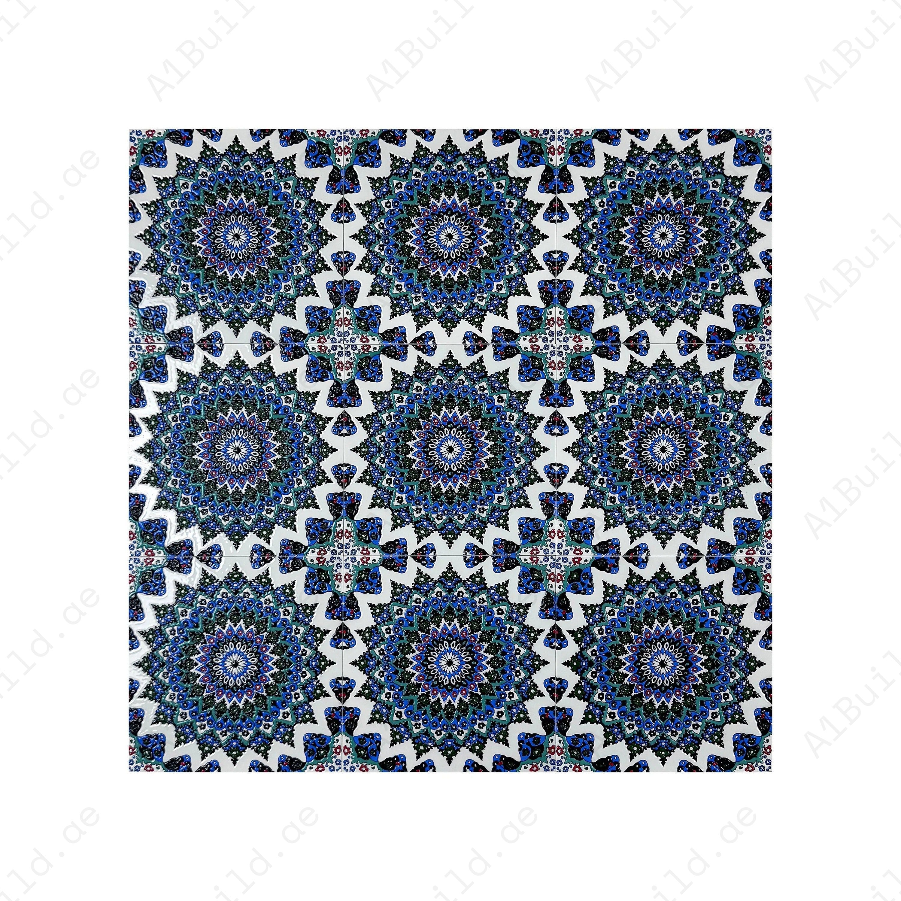 Royal Souk Moroccan Style Glossy Ceramic Tile Pattern 209 – Elegant, durable ceramic tile for stylish walls and floors, perfect for Moroccan-inspired décor.