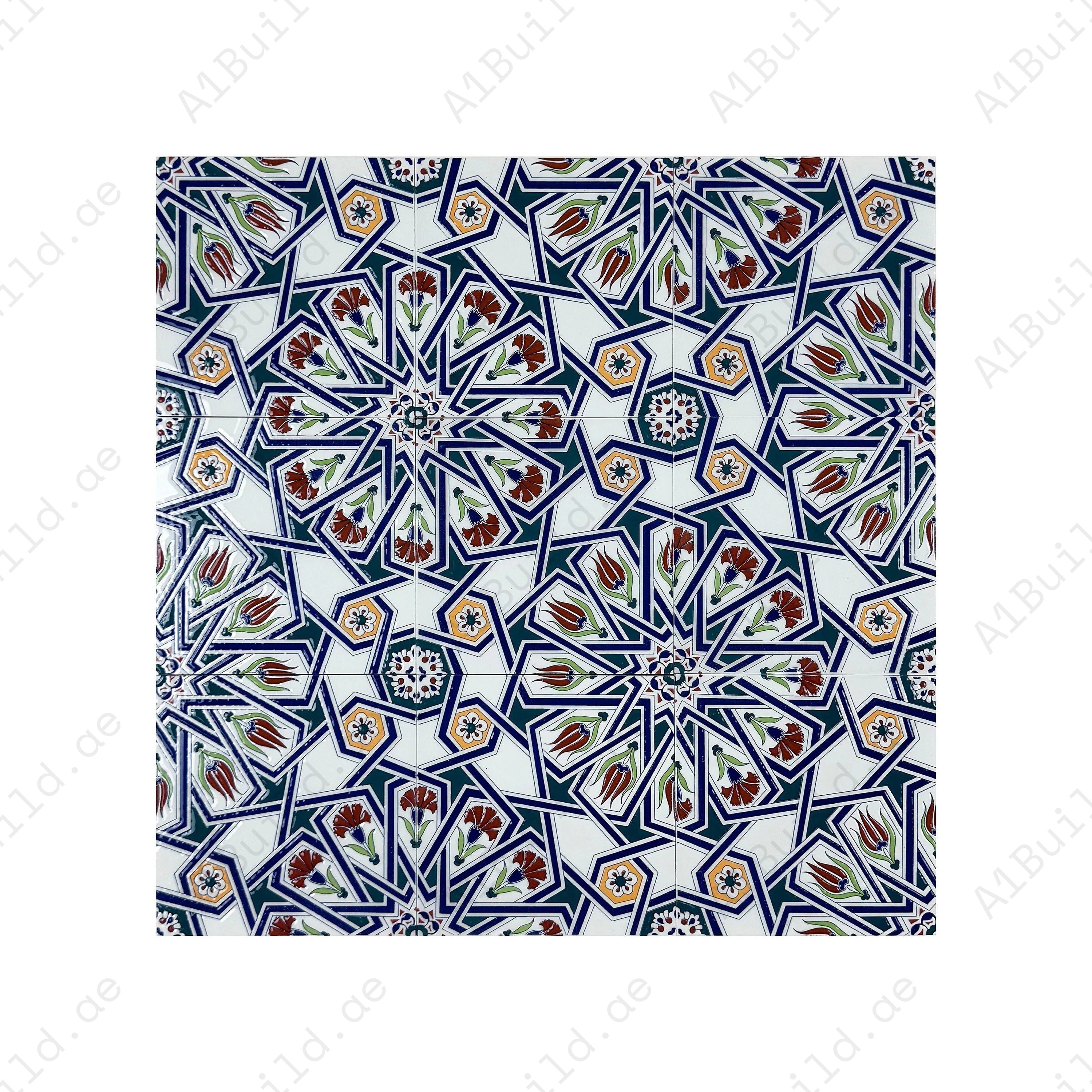 Royal Souk Moroccan Style Glossy Ceramic Tile Pattern 802 – Elegant ceramic tile with a glossy finish, perfect for stylish walls and floors in modern interiors.