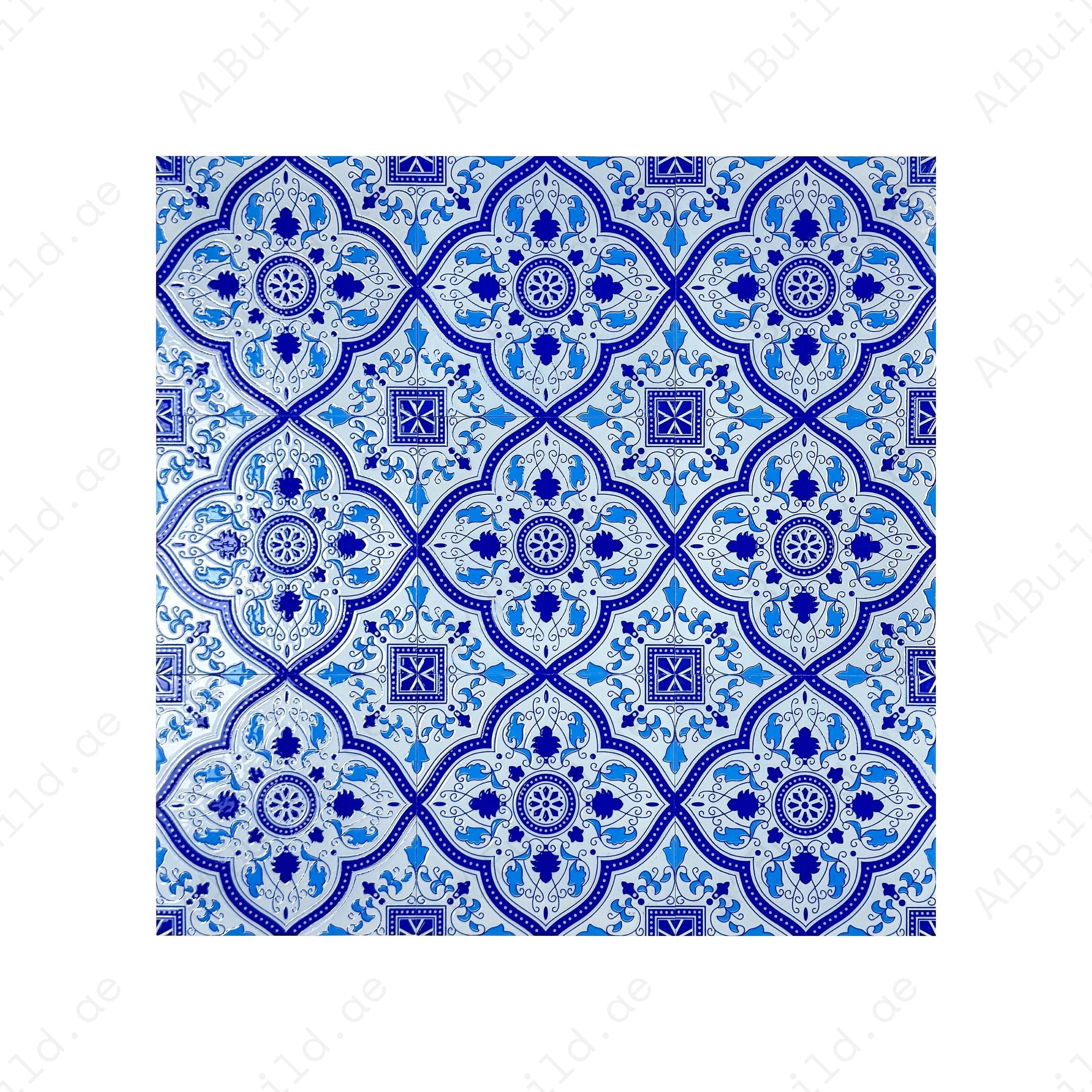Royal Souk Moroccan Style Glossy Ceramic Tile Pattern 804 – Classic Moroccan-inspired ceramic tile with a glossy finish, perfect for stylish walls and floors.